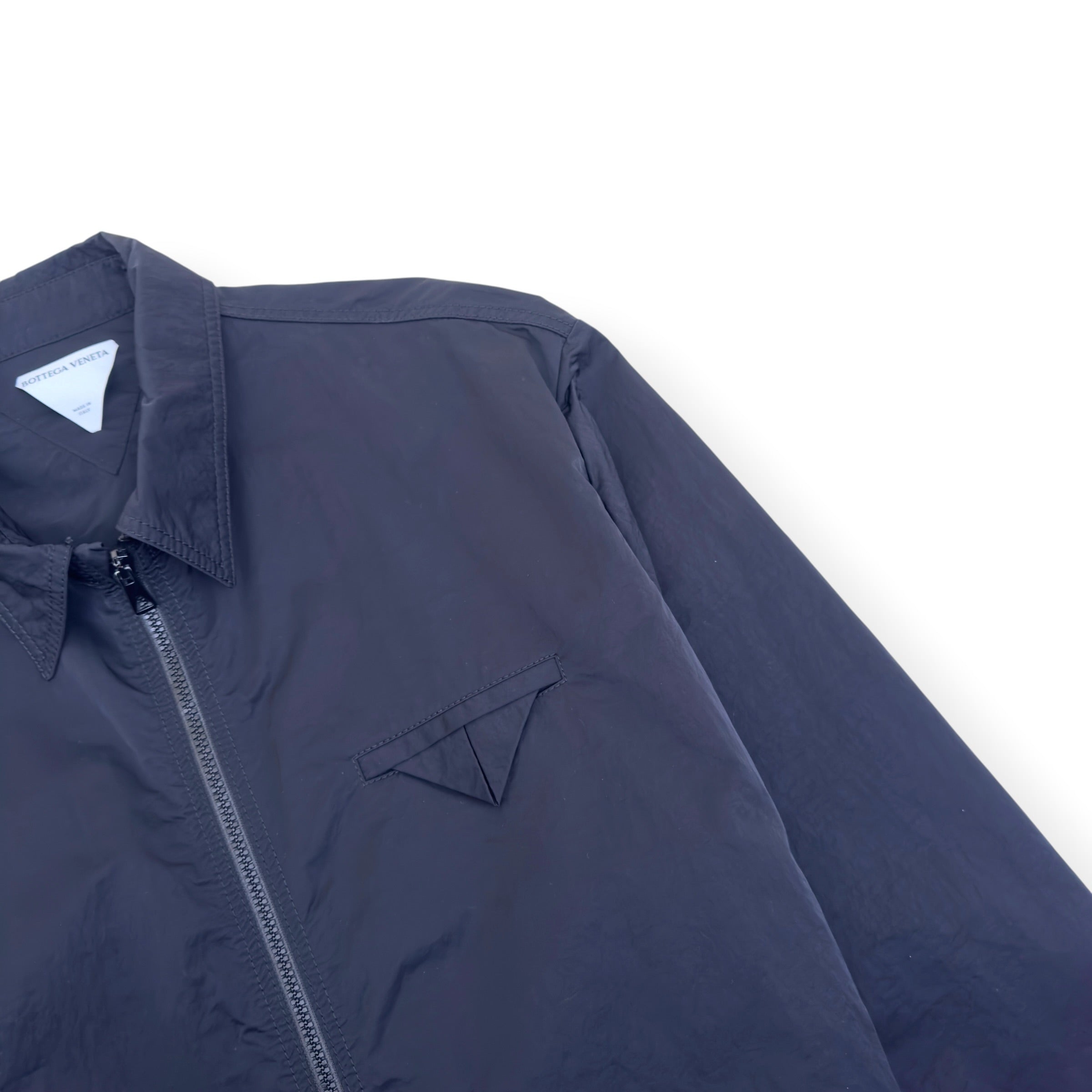 BOTTEGA VENETA NYLON ZIP-UP JACKET BLACK XL