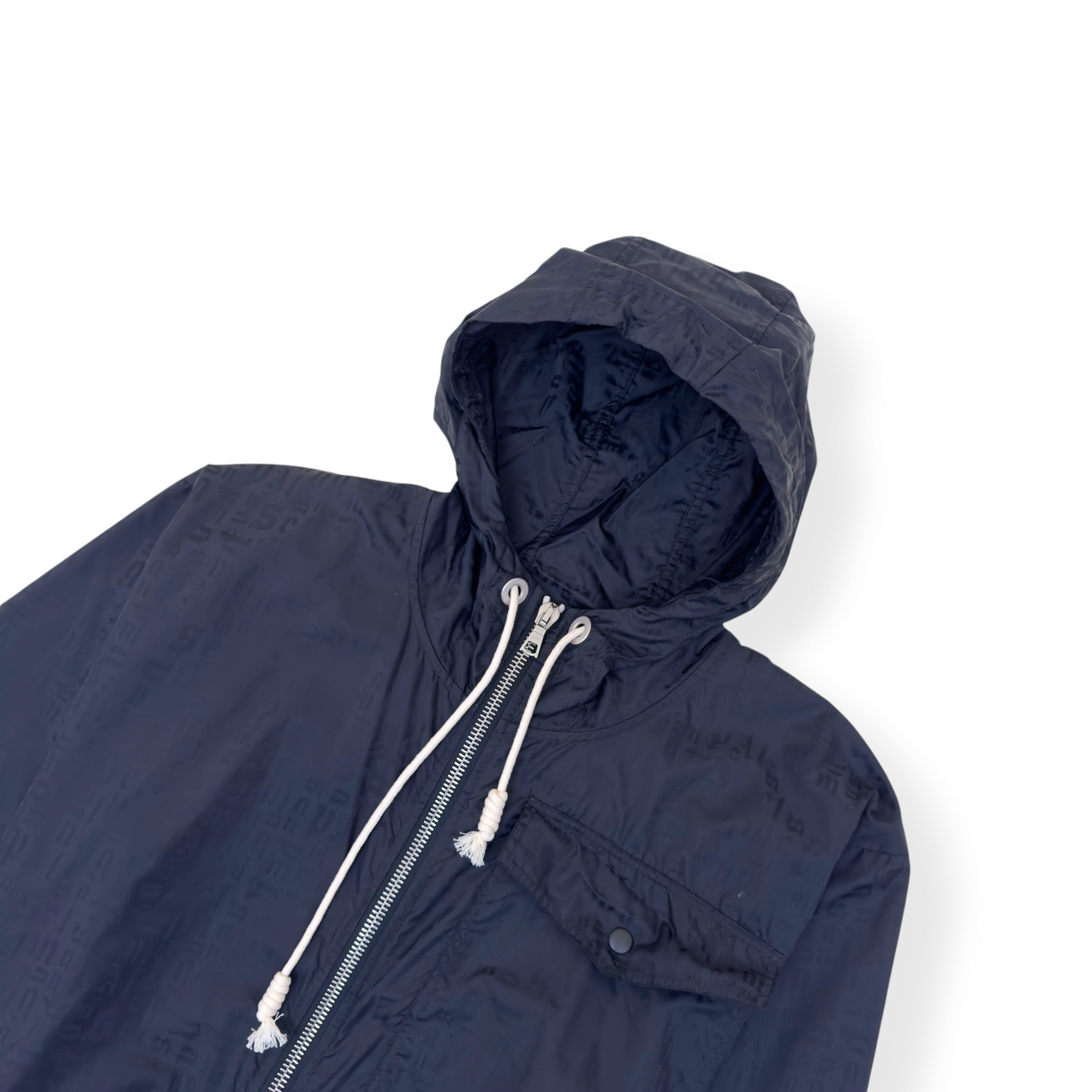 PALM ANGELS MONOGRAM WINDBREAKER JACKET BLACK L