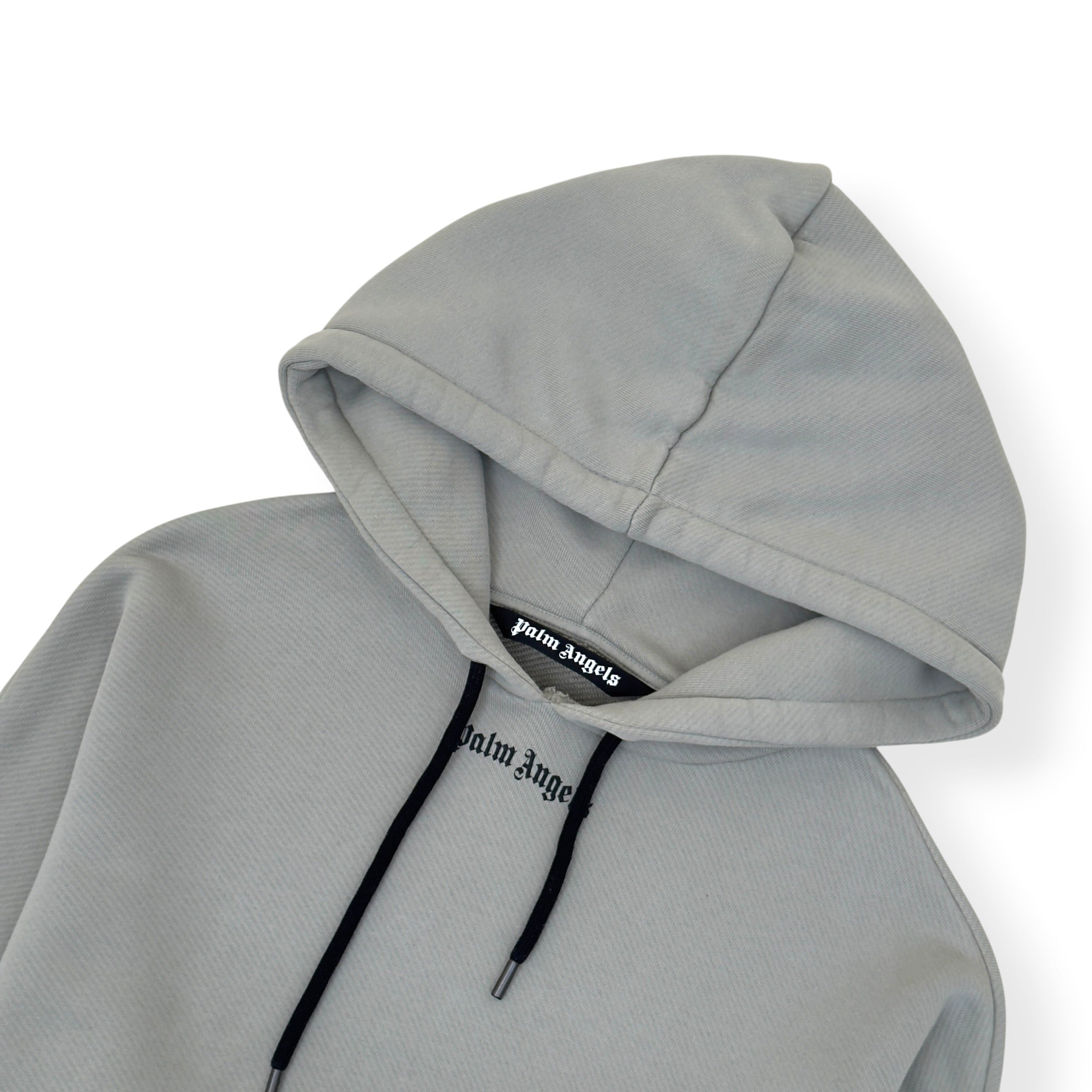 PALM ANGELS PULLOVER HOODIE GREY / BLACK L