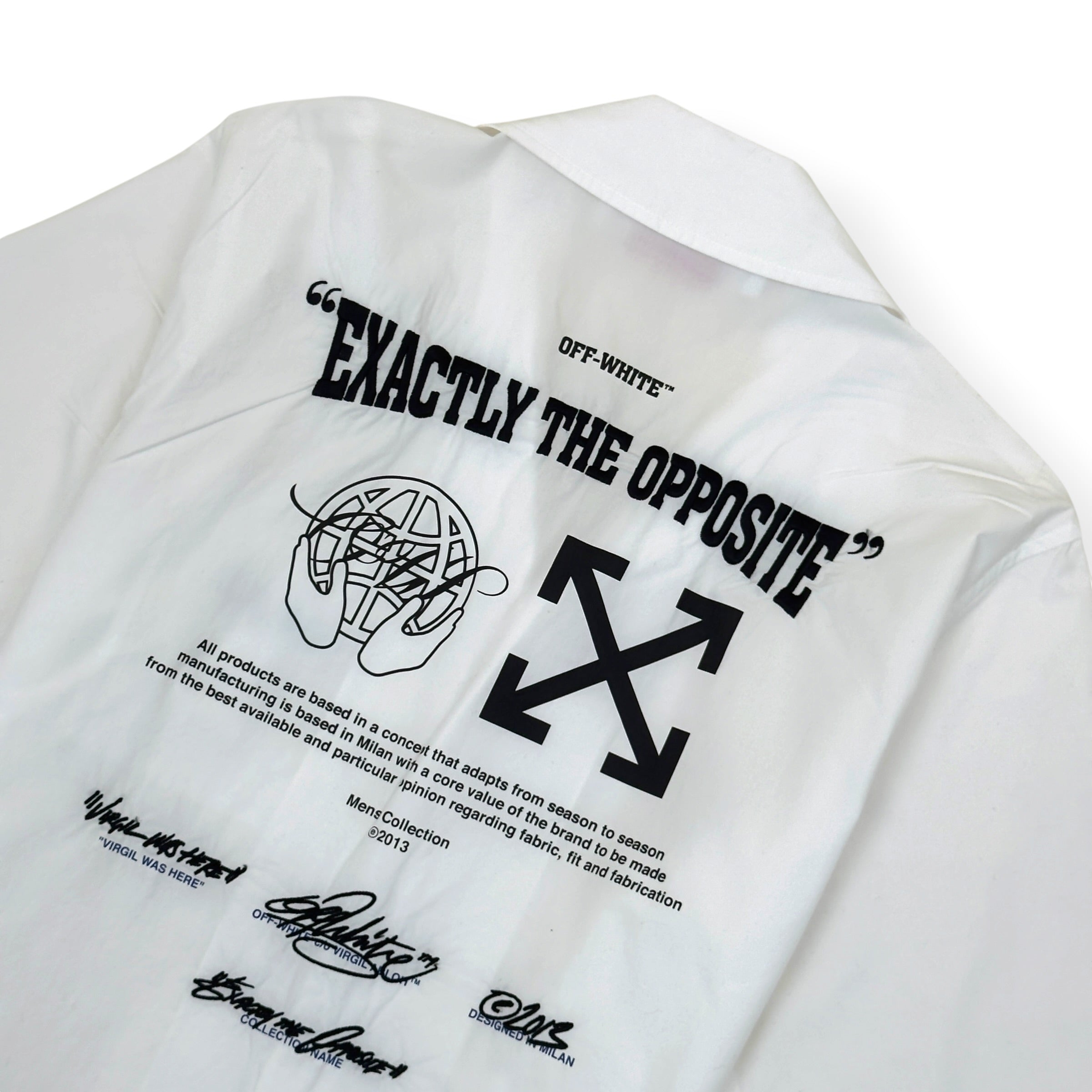 OFF-WHITE EXACT OPP HOLIDAY SHIRT WHITE L