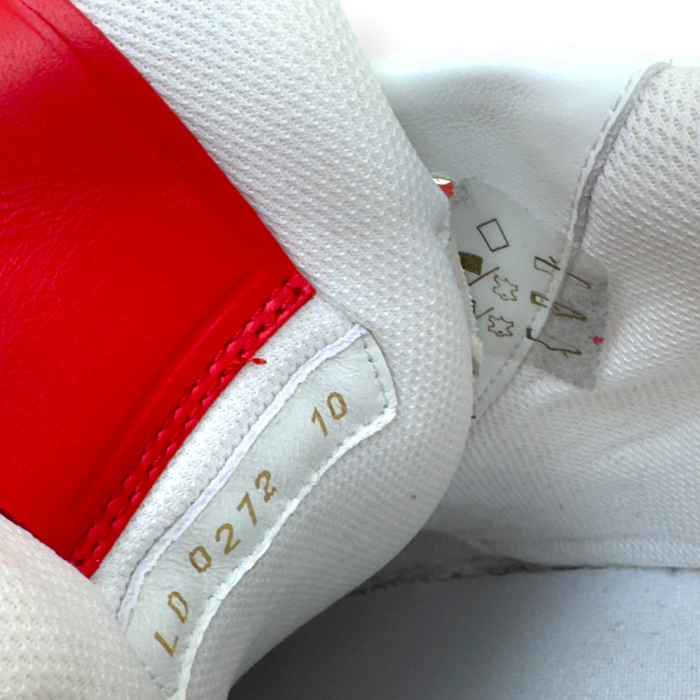 LOUIS VUITTON LV TRAINER SNEAKER RED WHITE MONOGRAM UK10