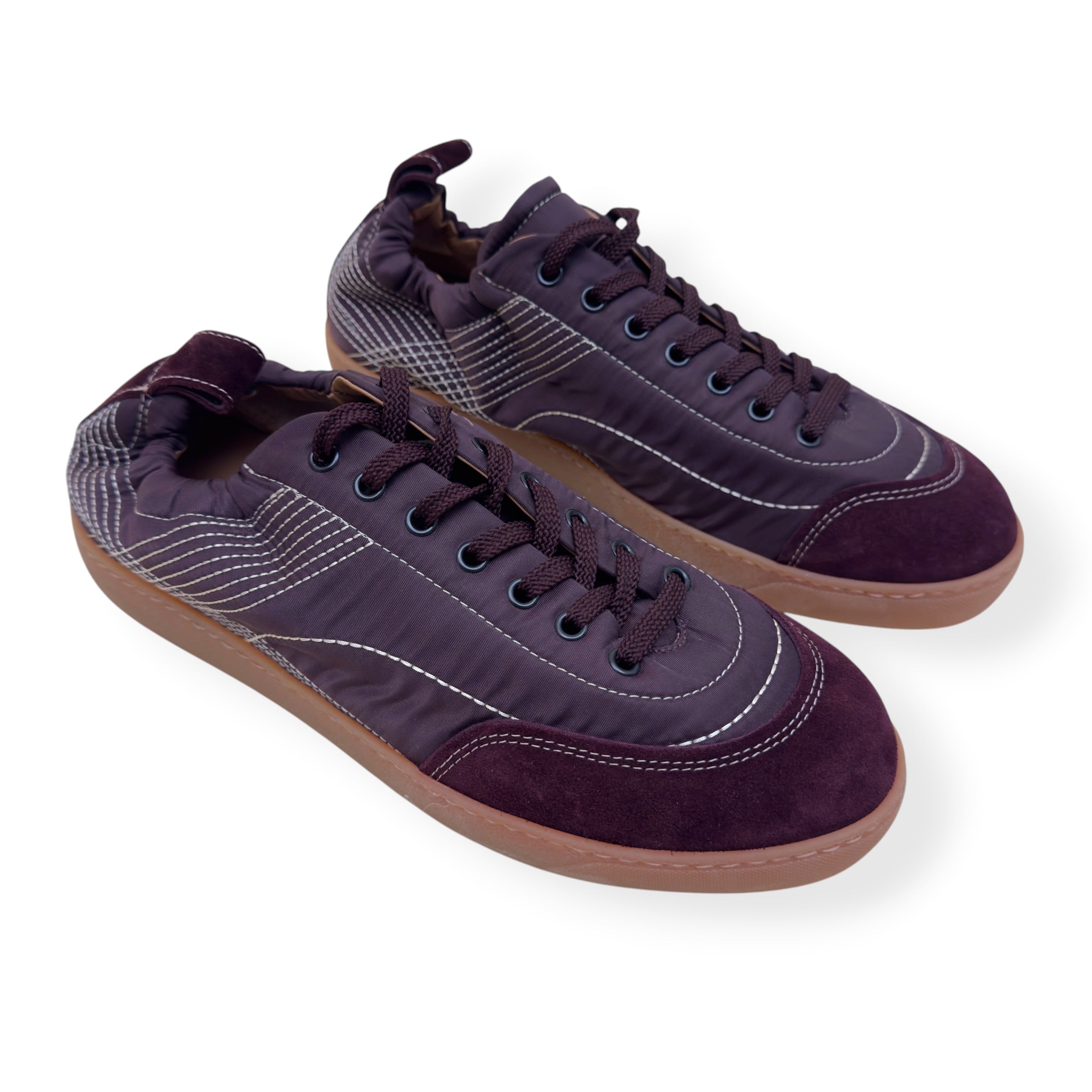 DRIES VAN NOTEN NEW CASSETTA SNEAKER BORDEAUX 44 / UK10