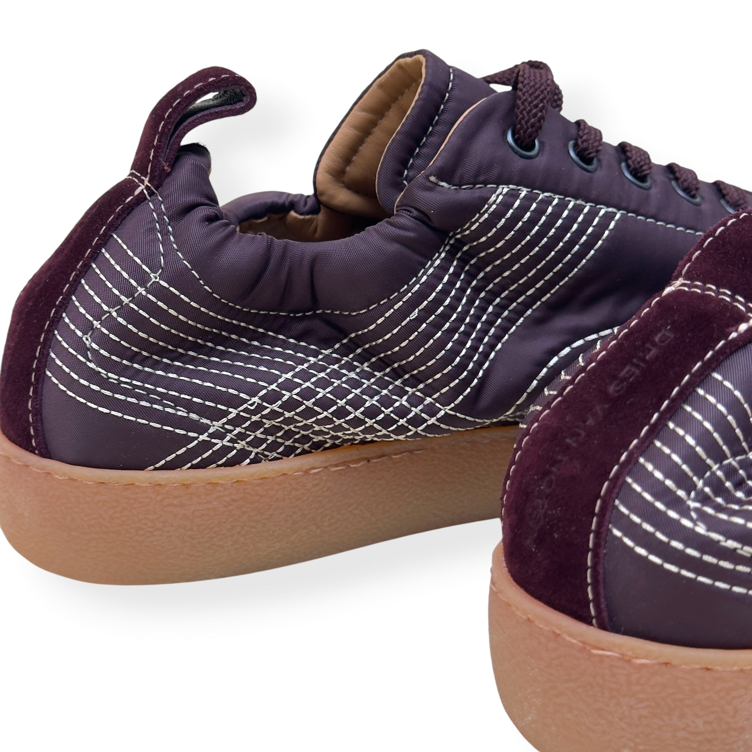 DRIES VAN NOTEN NEW CASSETTA SNEAKER BORDEAUX 44 / UK10
