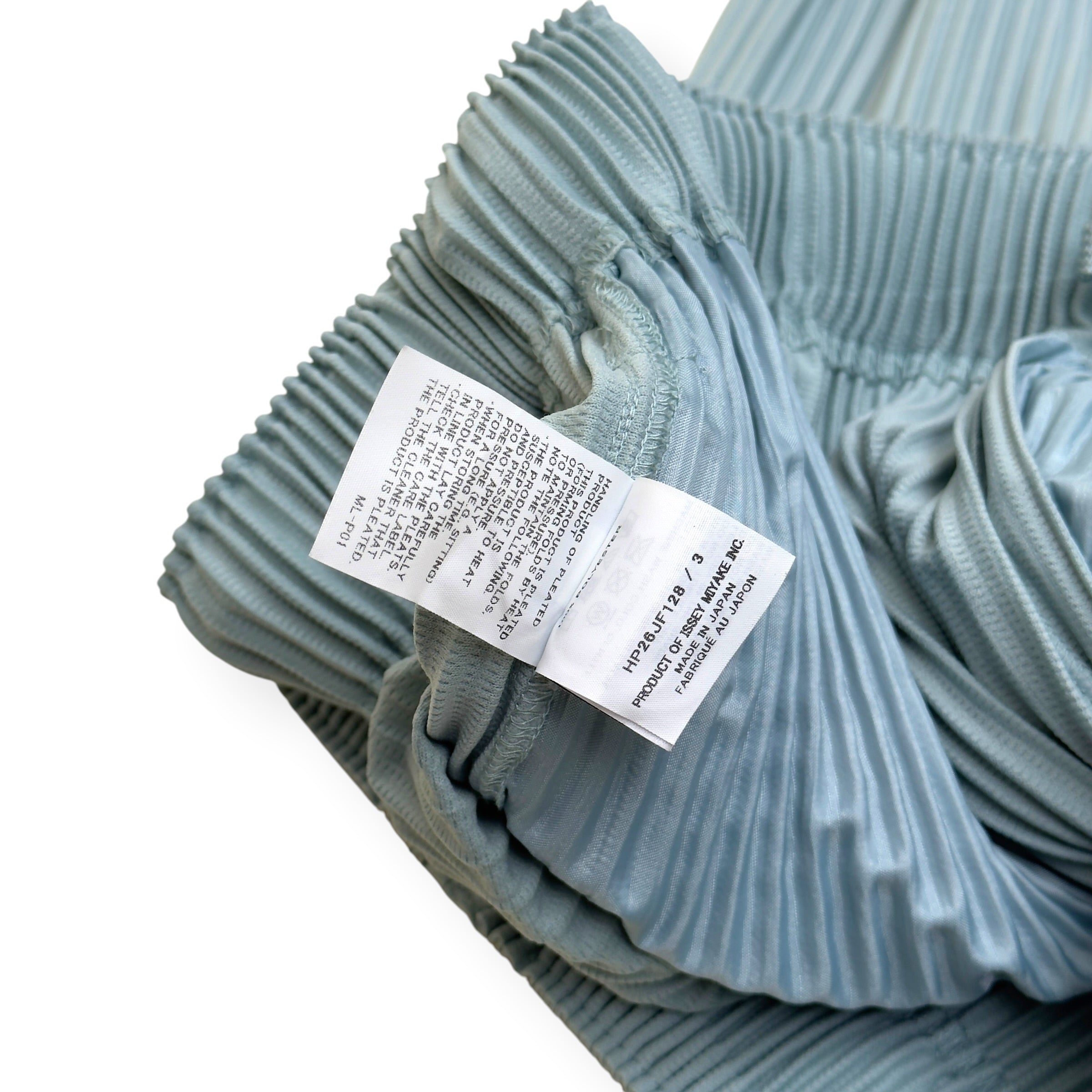 ISSEY MIYAKE HOMME PLISSÉ PLEATED TROUSERS LIGHT BLUE 3 / M