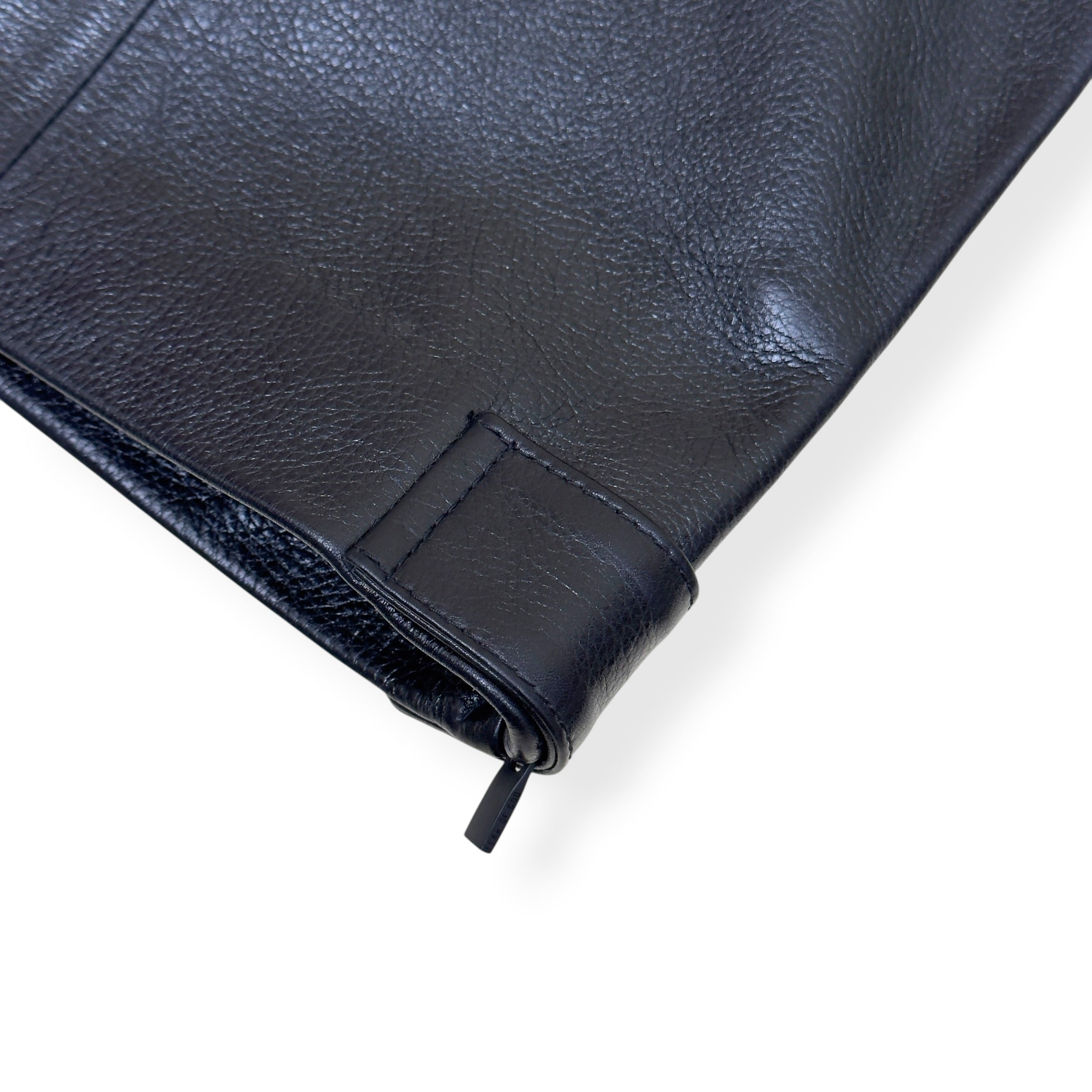 FEAR OF GOD STRAIGHT-LEG FULL-GRAIN LEATHER TROUSERS BLACK L
