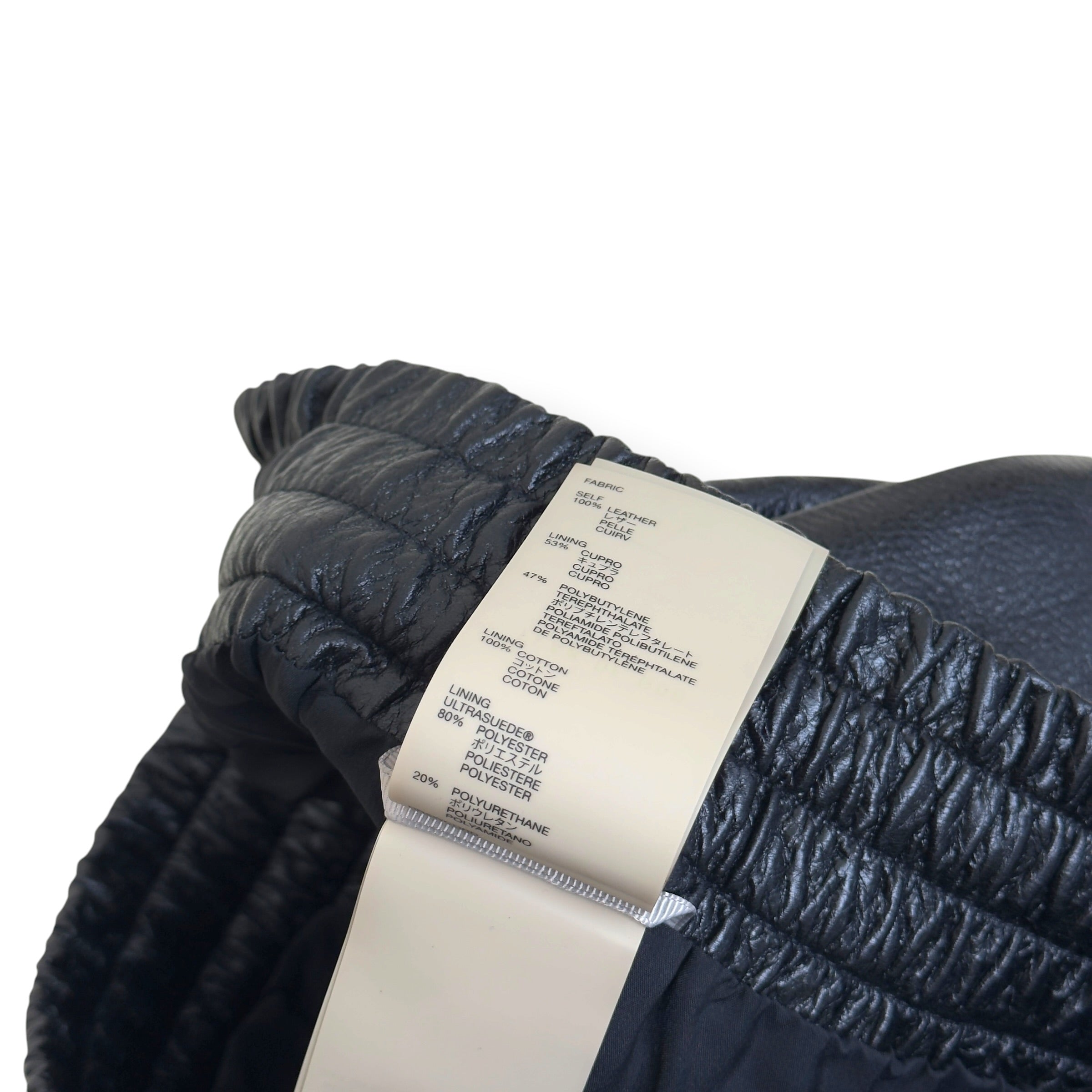 FEAR OF GOD STRAIGHT-LEG FULL-GRAIN LEATHER TROUSERS BLACK L