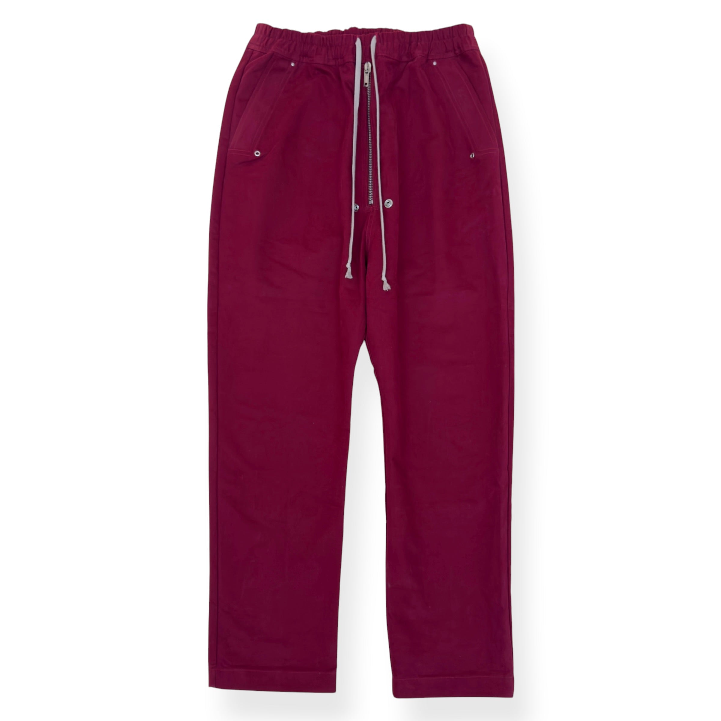 RICK OWENS DRKSHDW DRAWSTRING TROUSERS BURGUNDY M