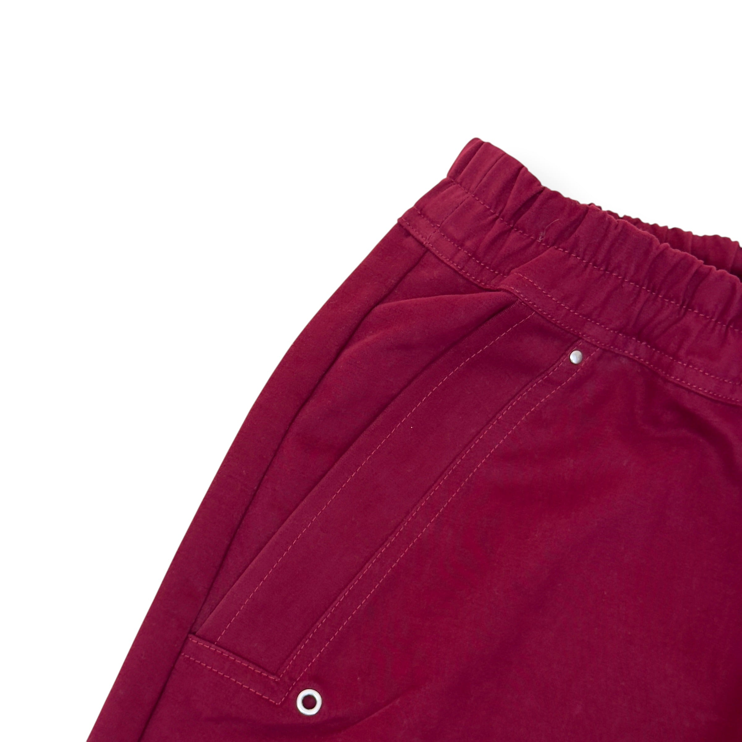 RICK OWENS DRKSHDW DRAWSTRING TROUSERS BURGUNDY M