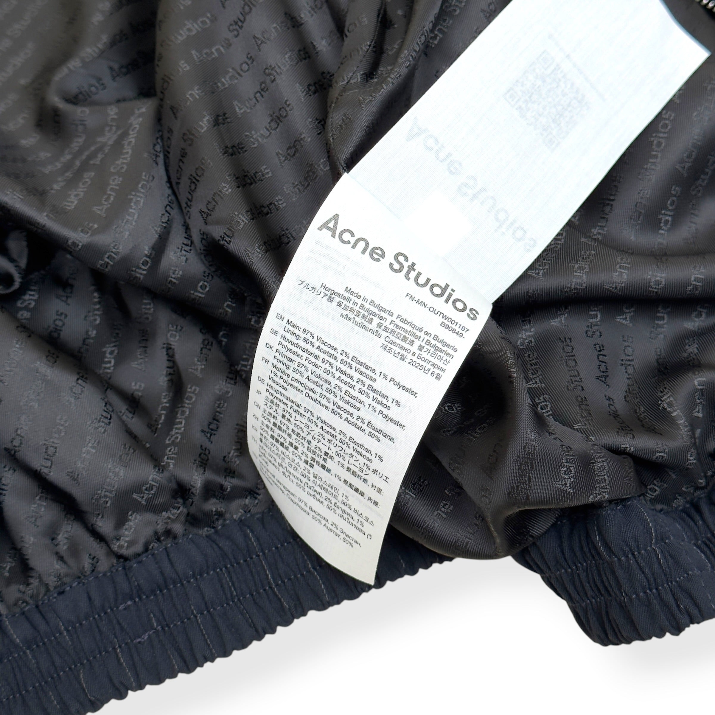 ACNE STUDIOS PINSTRIPE ZIP JACKET NAVY 50 / M