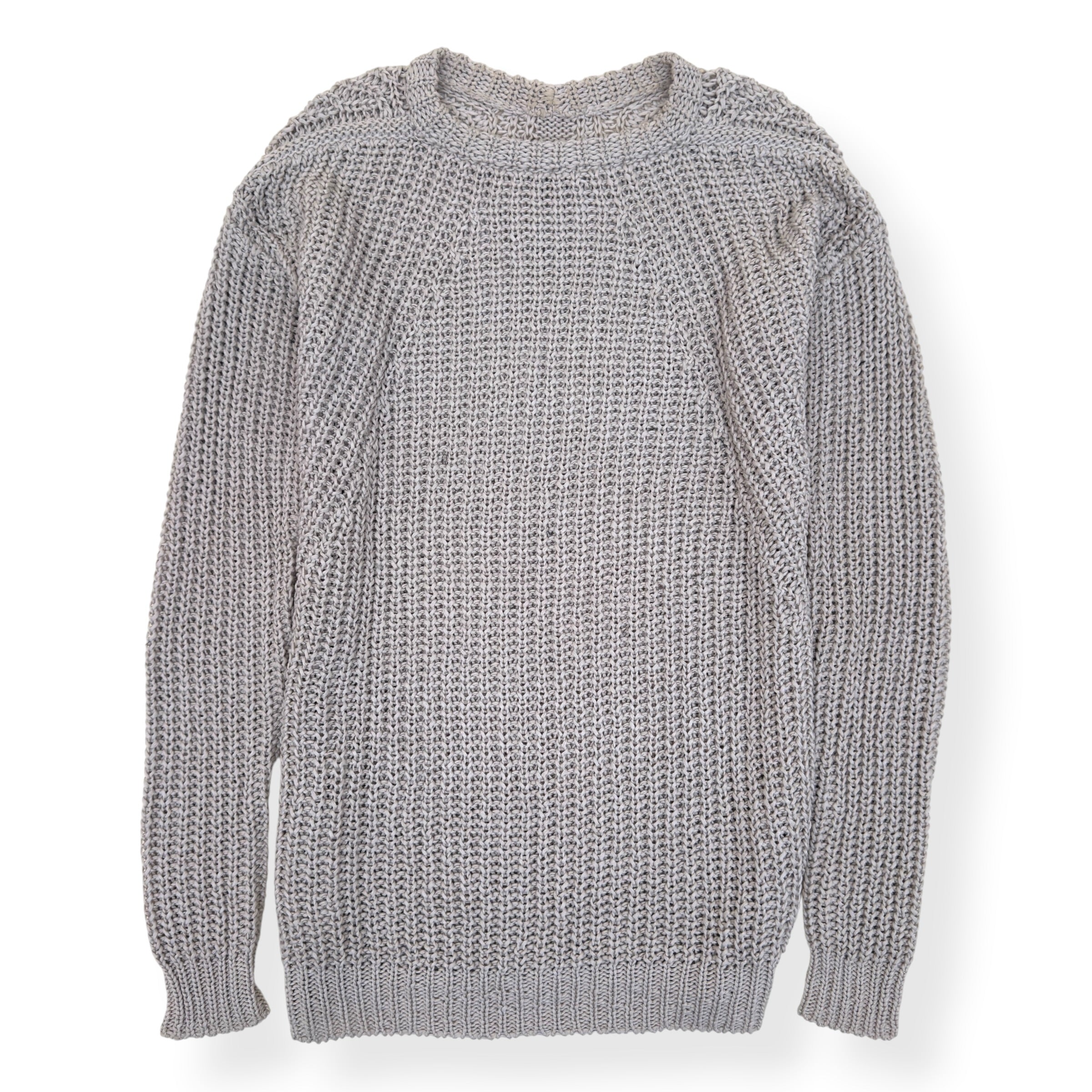 RICK OWENS WALRUS SS17 OPEN KNIT SWEATER BEIGE L