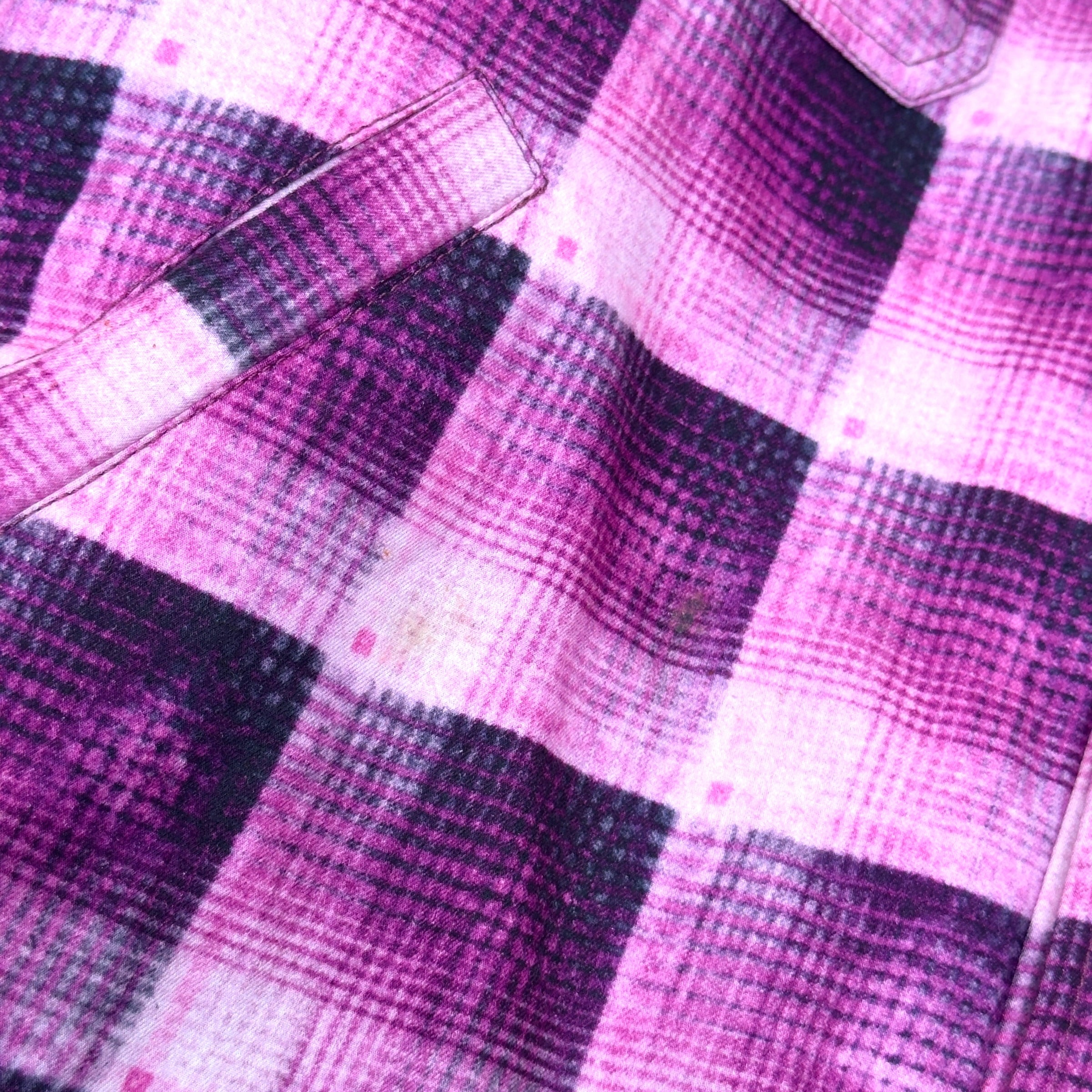 ACNE STUDIOS CHECK BUTTON UP JACKET PINK 52 / L