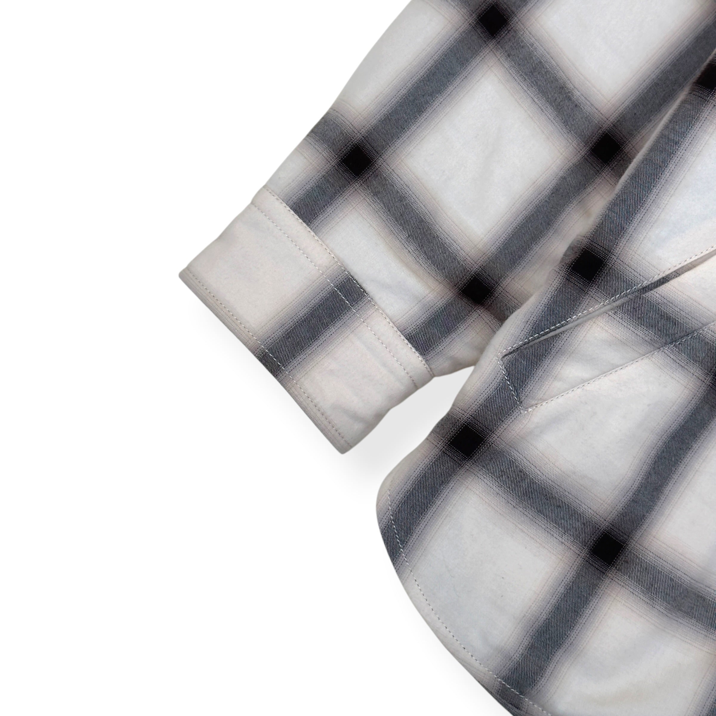 ACNE STUDIOS CHECK BUTTON UP JACKET CREAM 52 / L