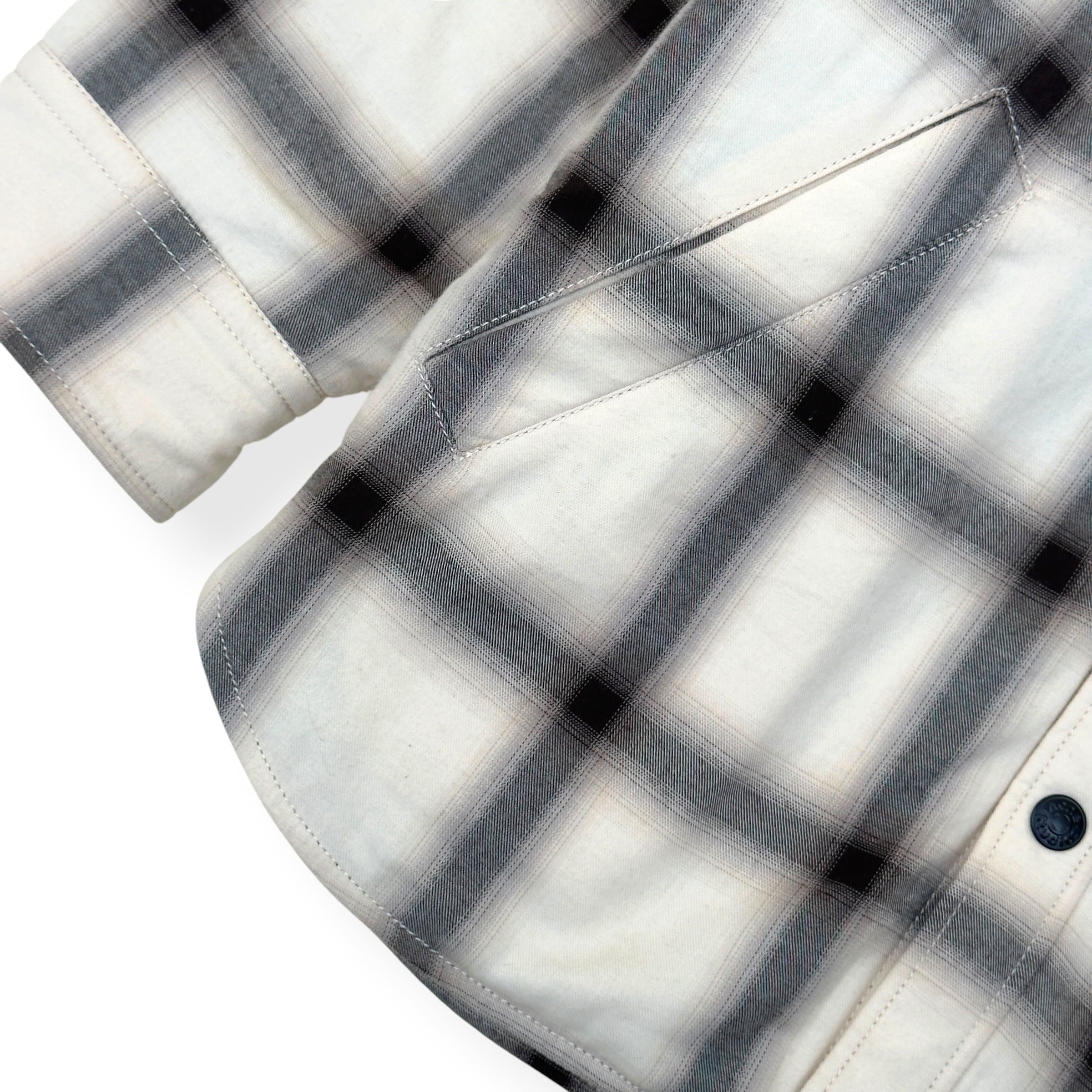 ACNE STUDIOS CHECK BUTTON UP JACKET CREAM 52 / L