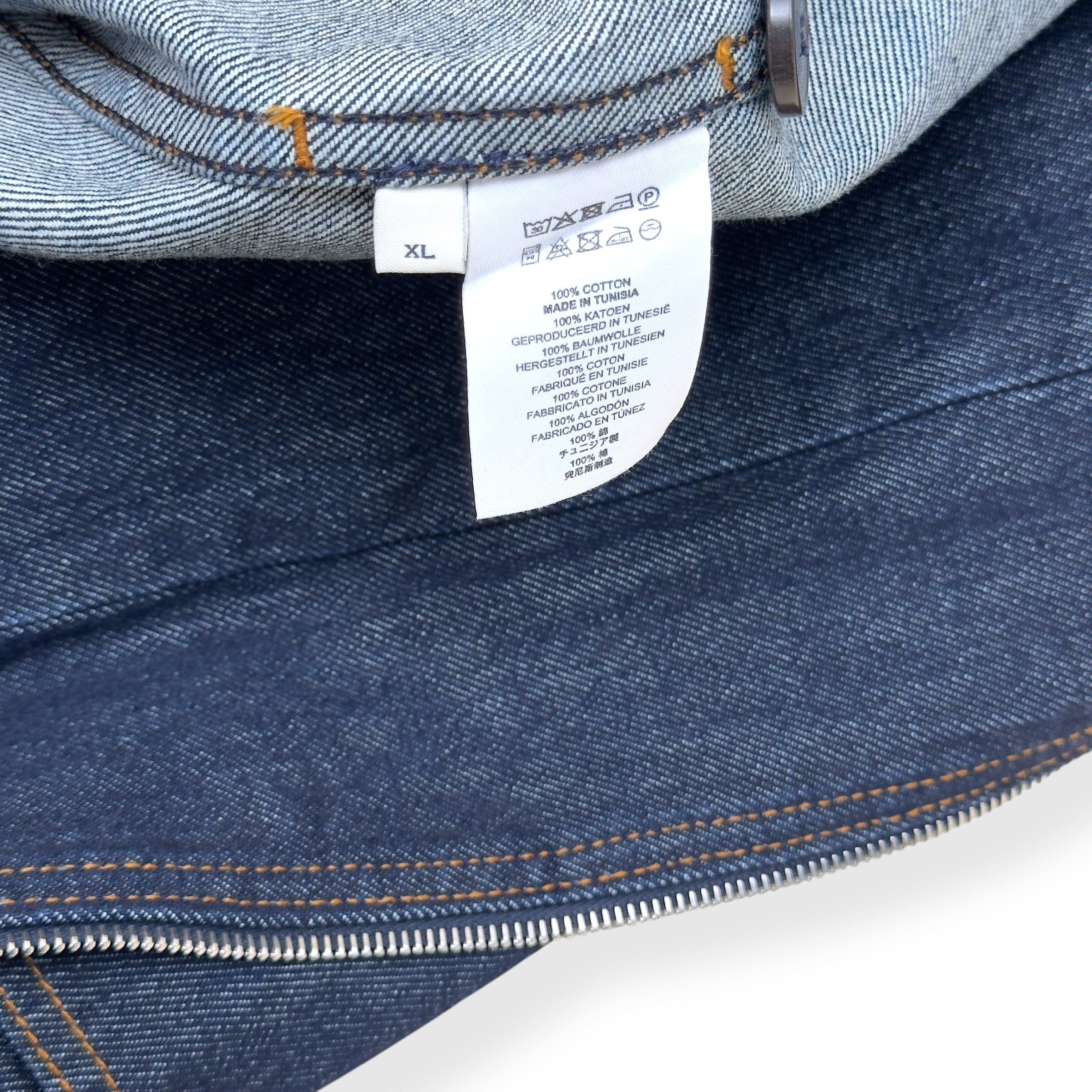 DRIES VAN NOTEN DENIM ZIP JACKET INDIGO XL