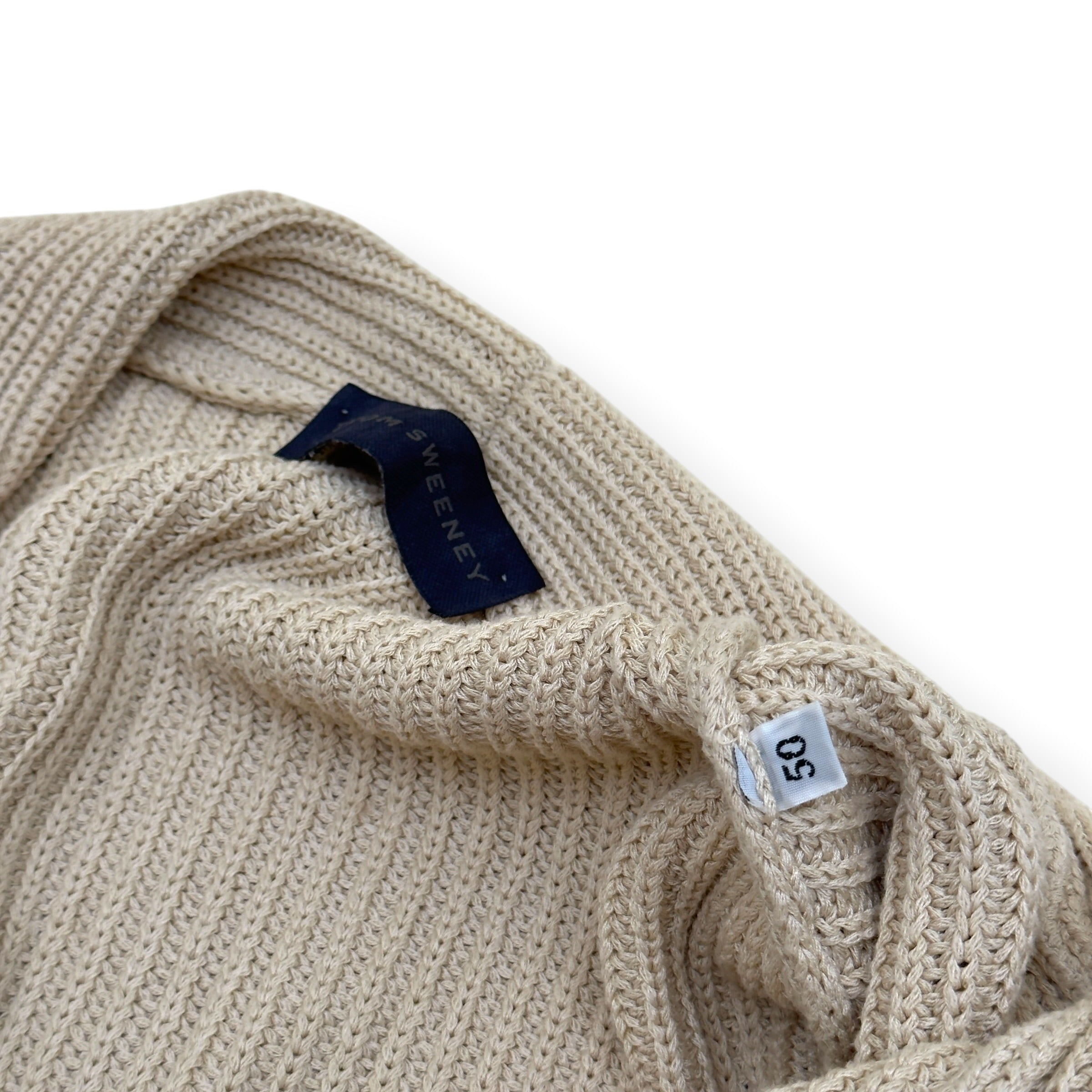THOM SWEENEY COTTON SHAWL COLLAR CARDIGAN ECRU 50 / M