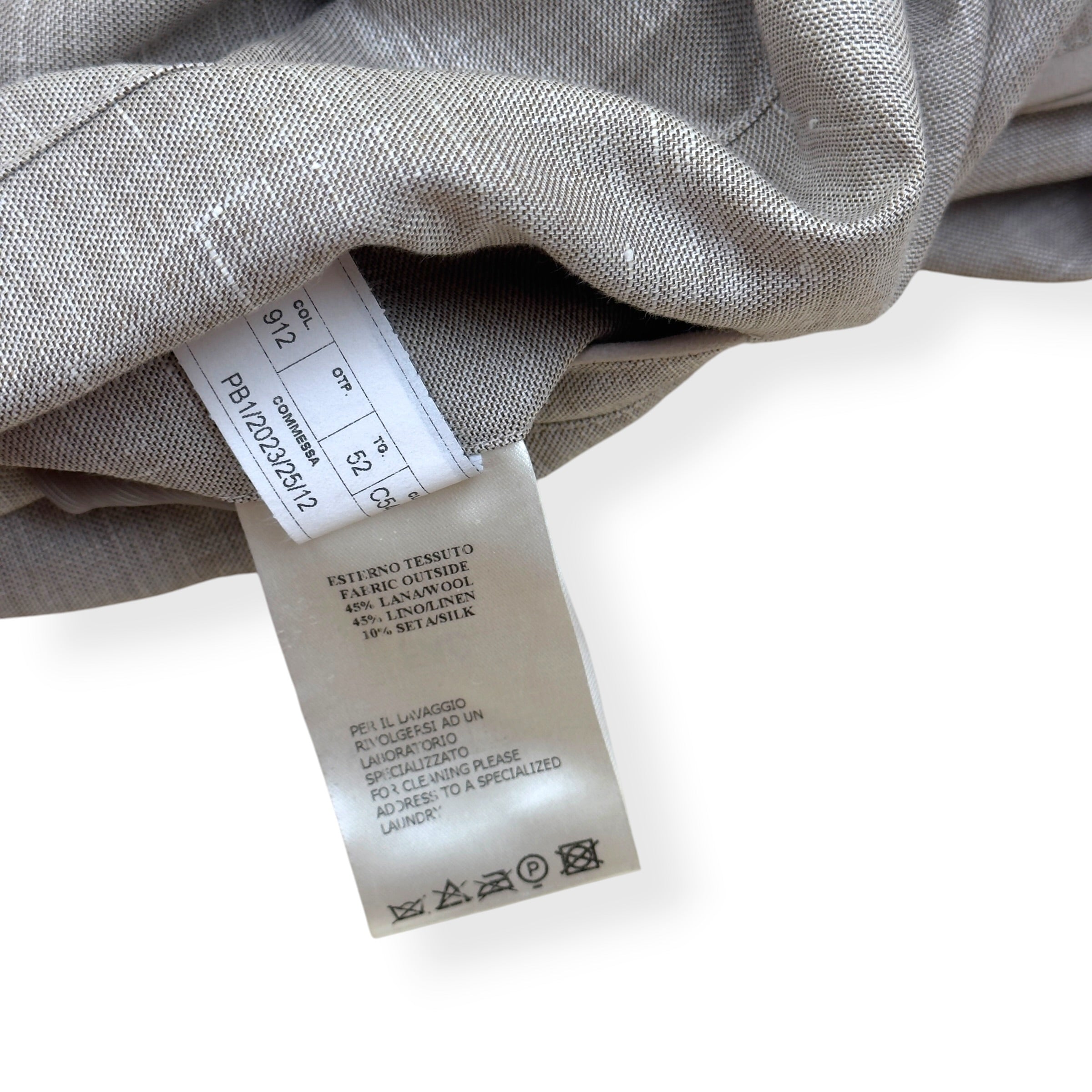 THOM SWEENEY WOOL / LINEN SILK ZIP-UP JACKET GREY 52 / L