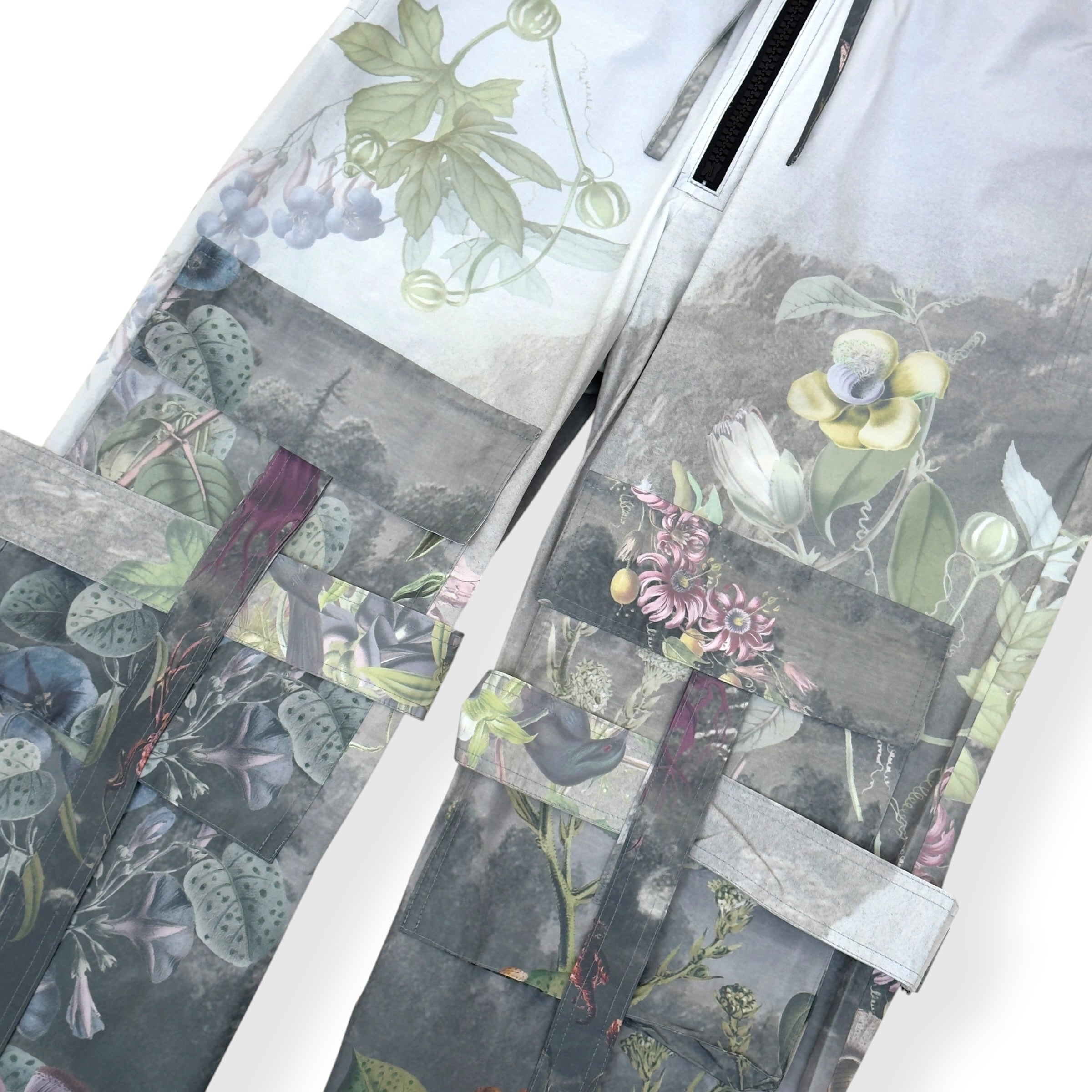 DRIES VAN NOTEN BOTANICAL PRINT CARGO TROUSERS MULTI L