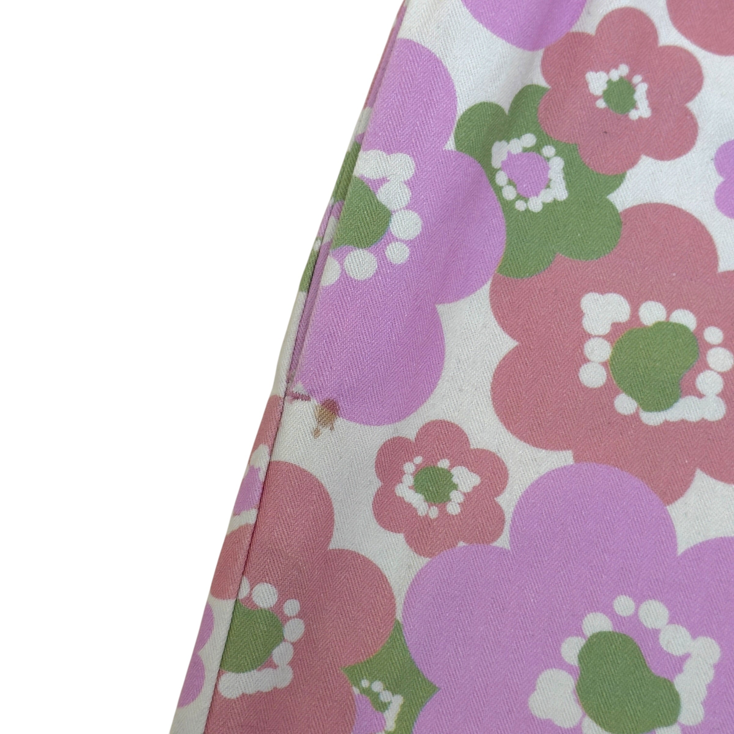 ACNE STUDIOS FLORAL PRINT WIDE LEG TROUSERS PINK M