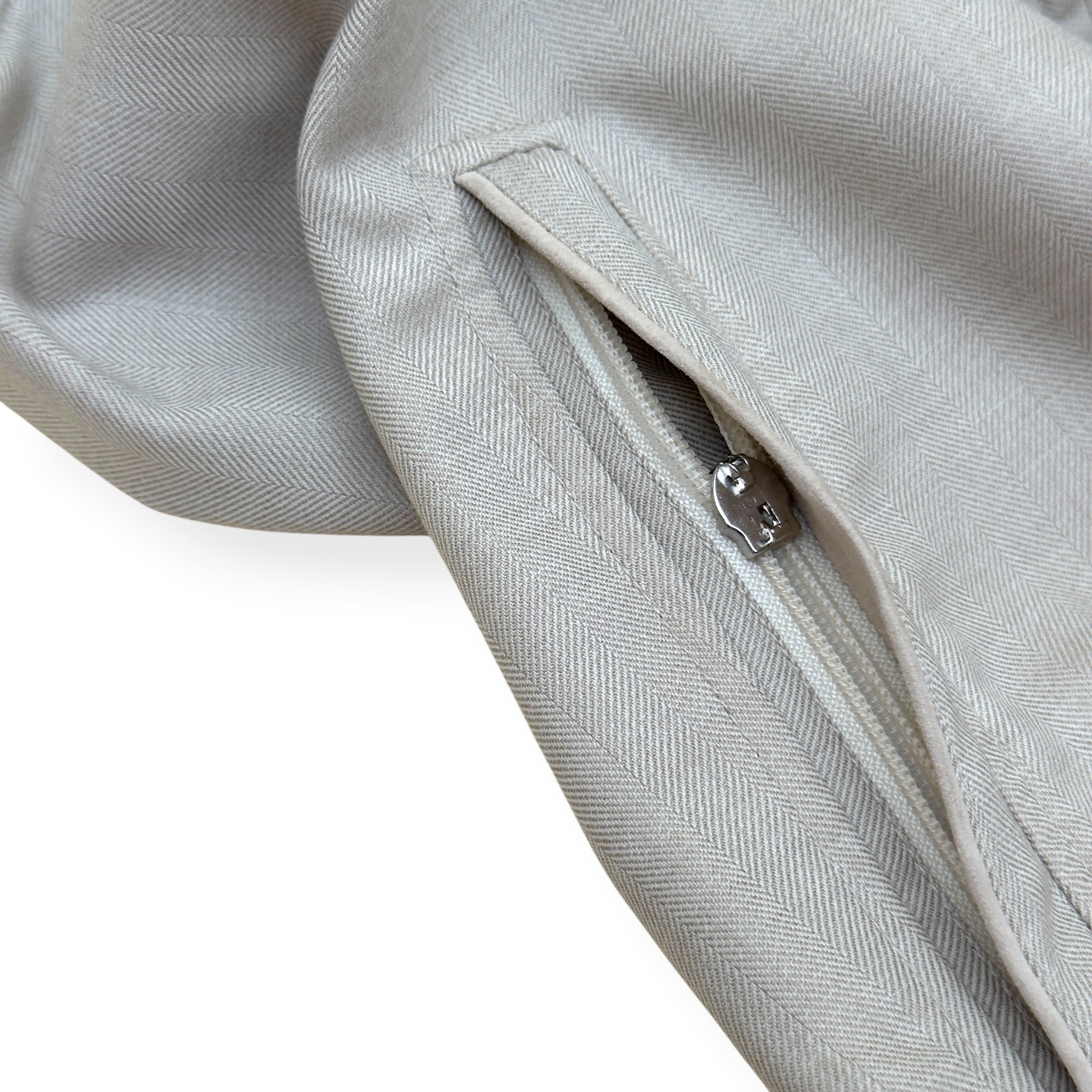 THOM SWEENEY WOOL ZIP-UP GILET STONE 50 / M