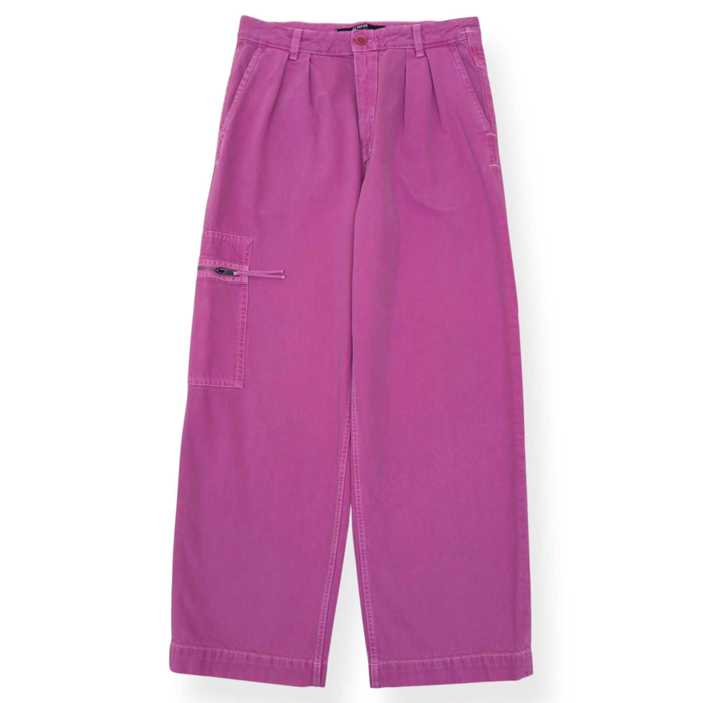 JACQUEMUS LE CARGO PAPIER TROUSERS PINK 32 / M