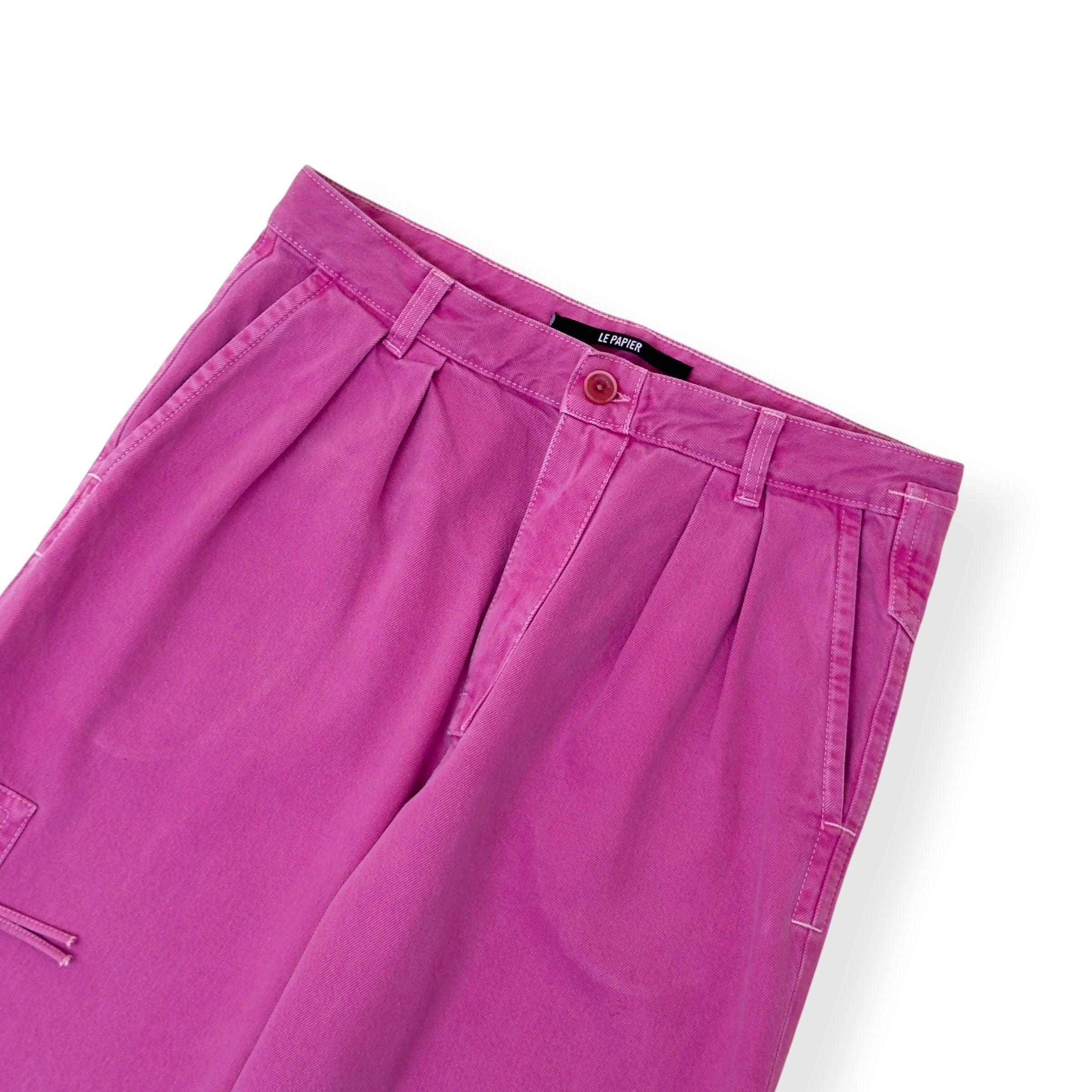 JACQUEMUS LE CARGO PAPIER TROUSERS PINK 32 / M