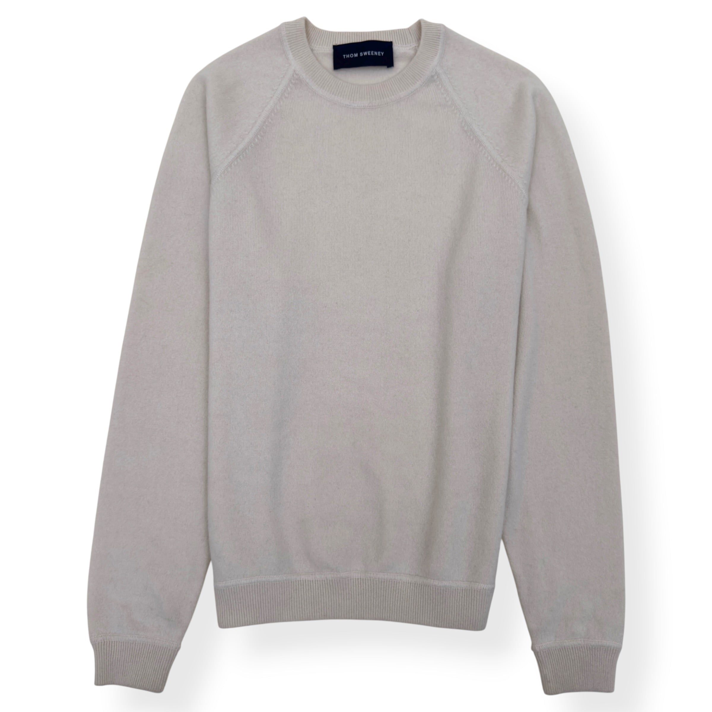 THOM SWEENEY CASHMERE CREWNECK SWEATER ECRU M