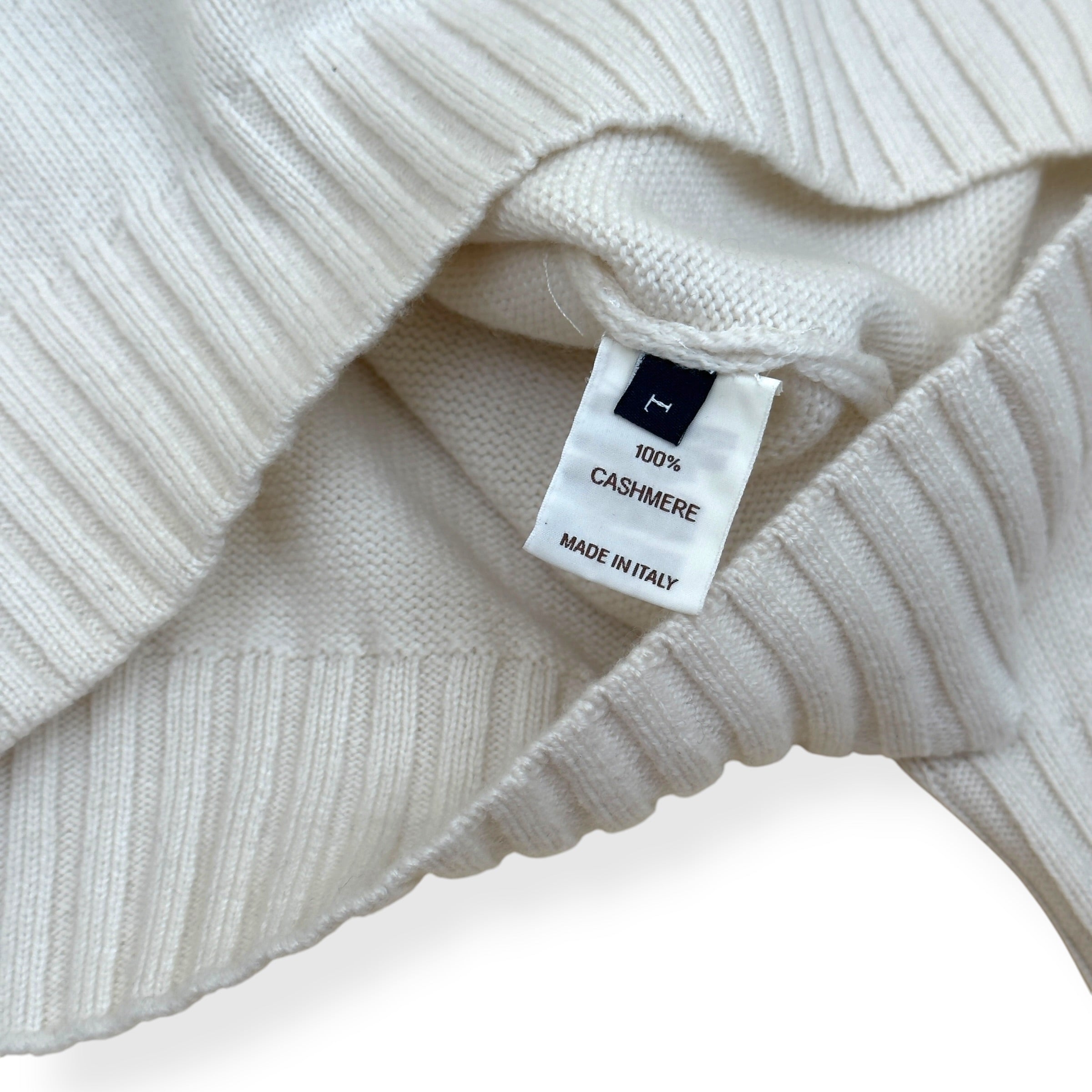 THOM SWEENEY CASHMERE ROLLNECK SWEATER ECRU L