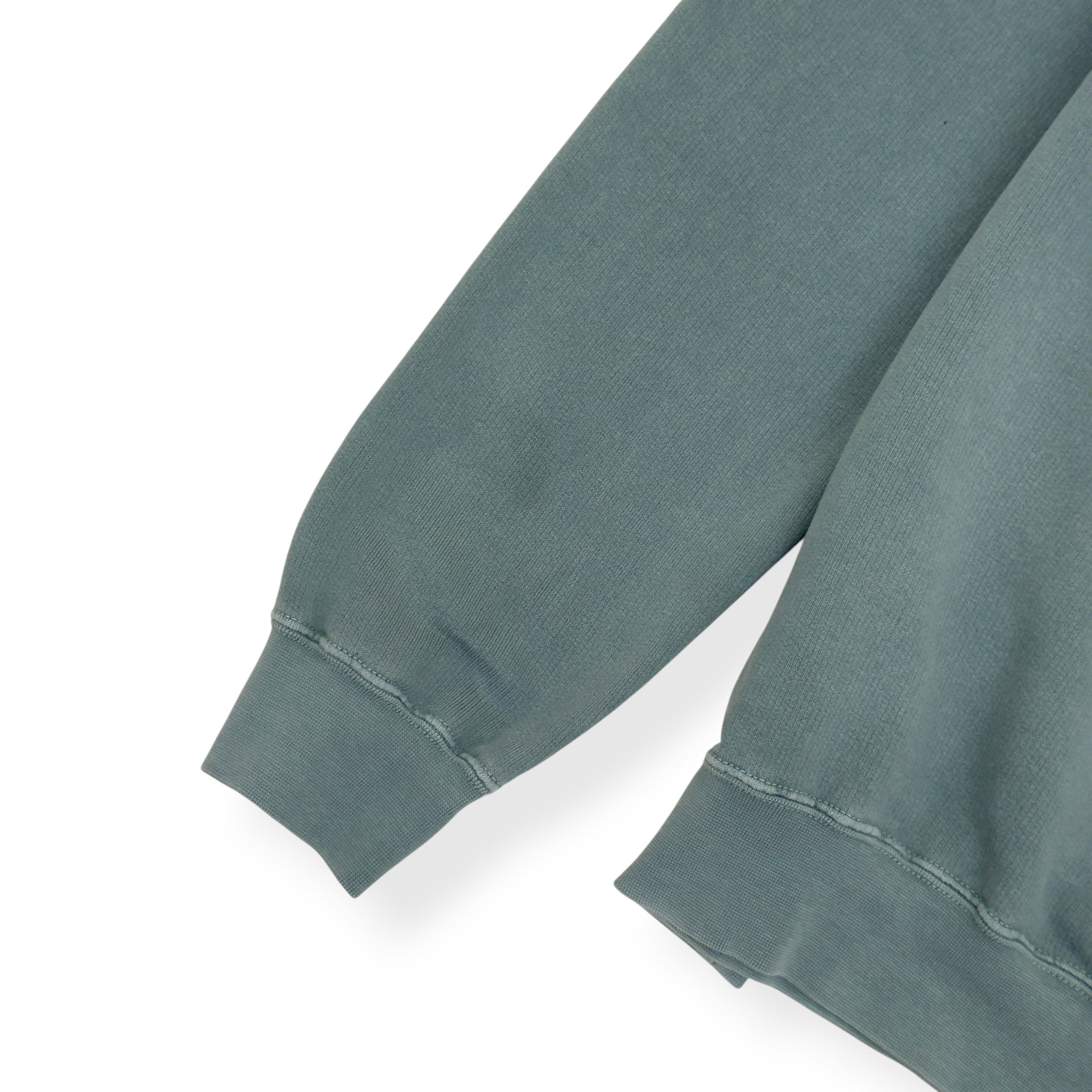 THOM SWEENEY GARMENT DYED COTTON HOODIE GREEN L