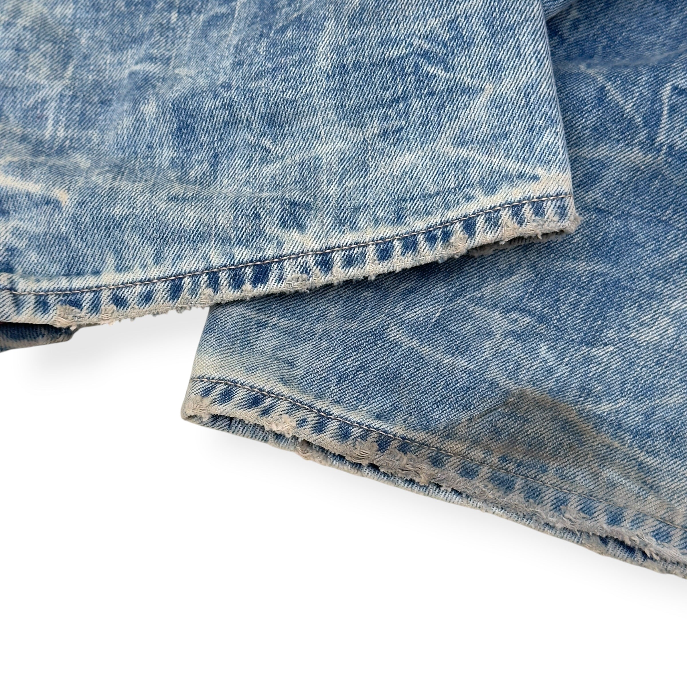 ACNE STUDIOS DISTRESSED WIDE LEG JEANS BLUE 33/34 / M