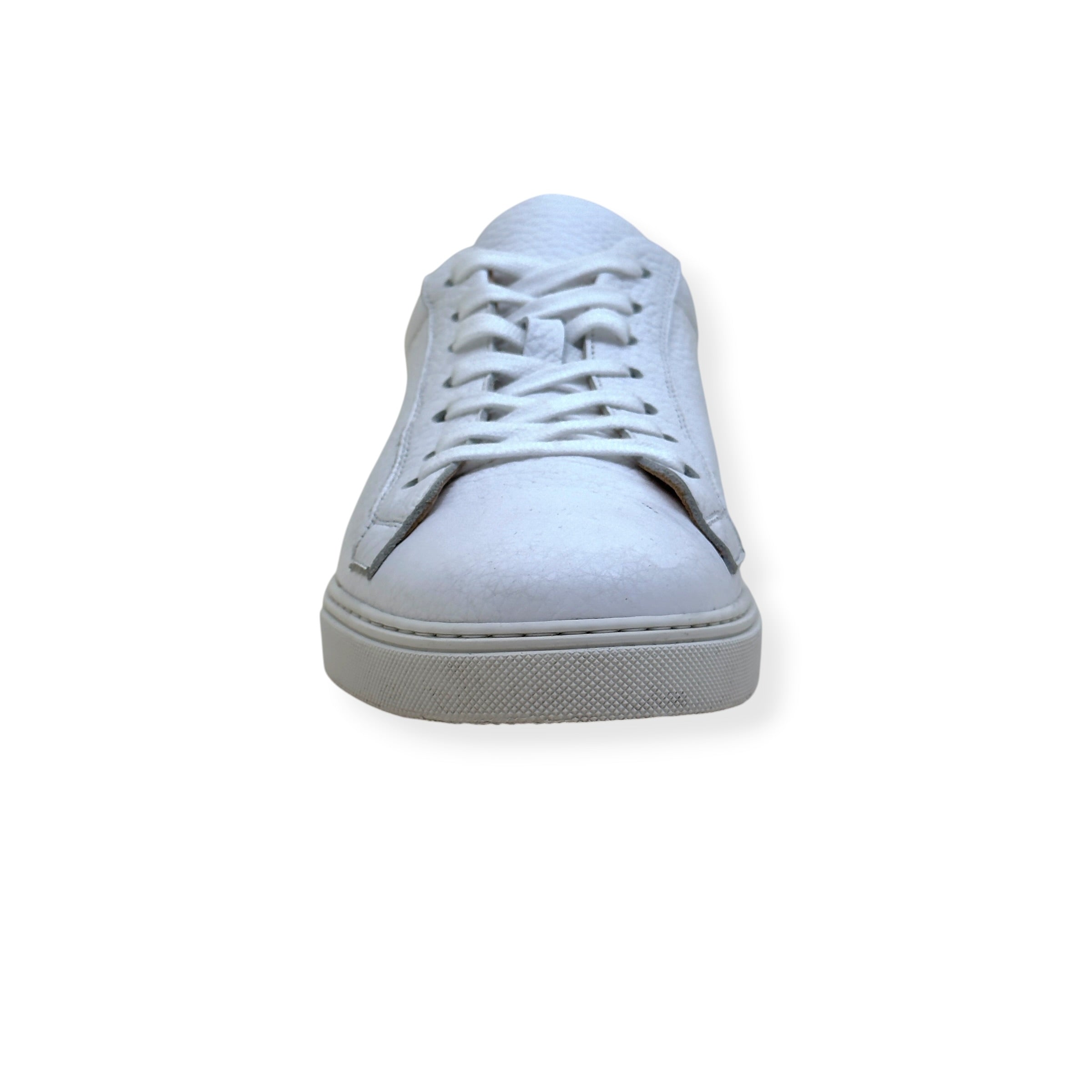 THOM SWEENEY PEBBLED LEATHER SNEAKER WHITE UK9