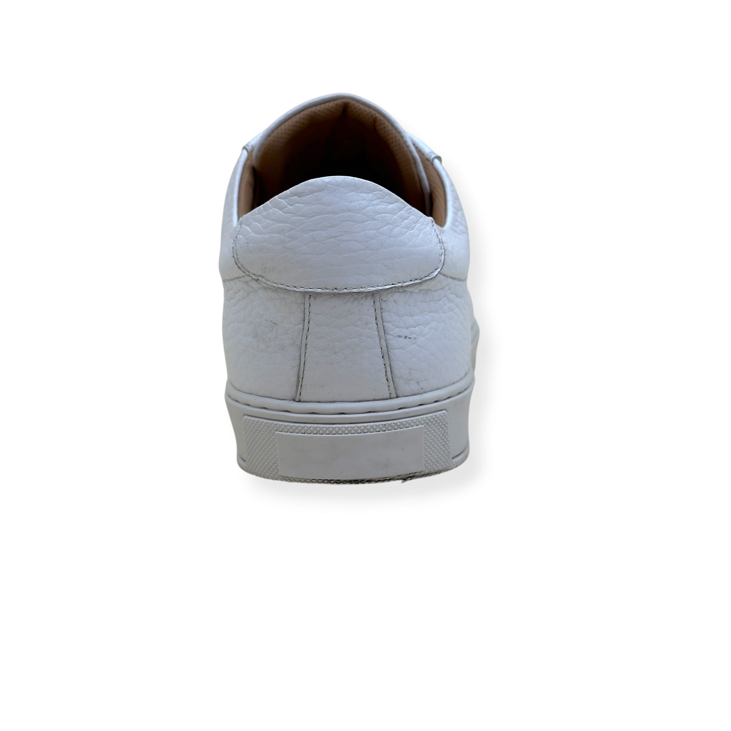THOM SWEENEY PEBBLED LEATHER SNEAKER WHITE UK9