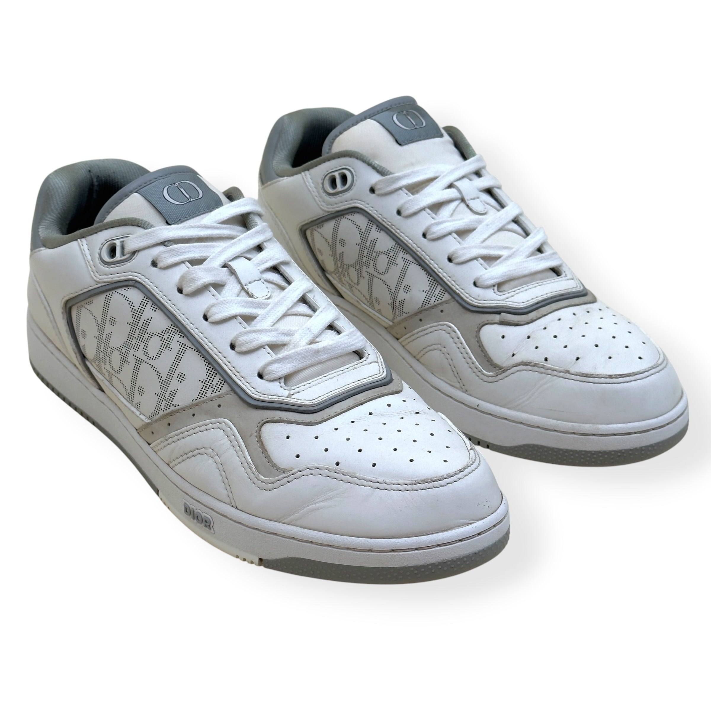 DIOR B27 LOW TOP OBLIQUE SNEAKER WHITE GREY 42.5 / UK8.5