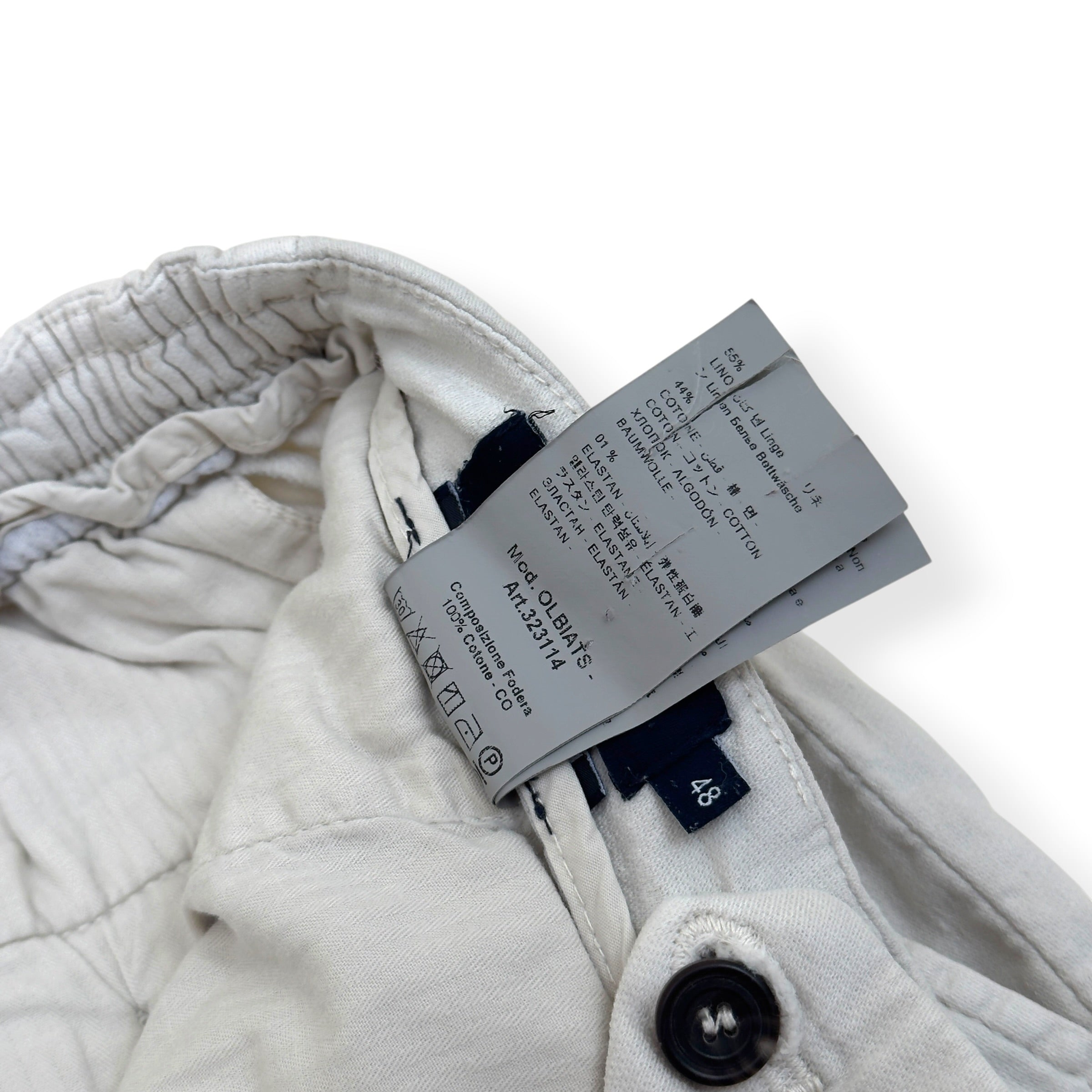 THOM SWEENEY COTTON / LINEN SHORTS CREAM 48 / S