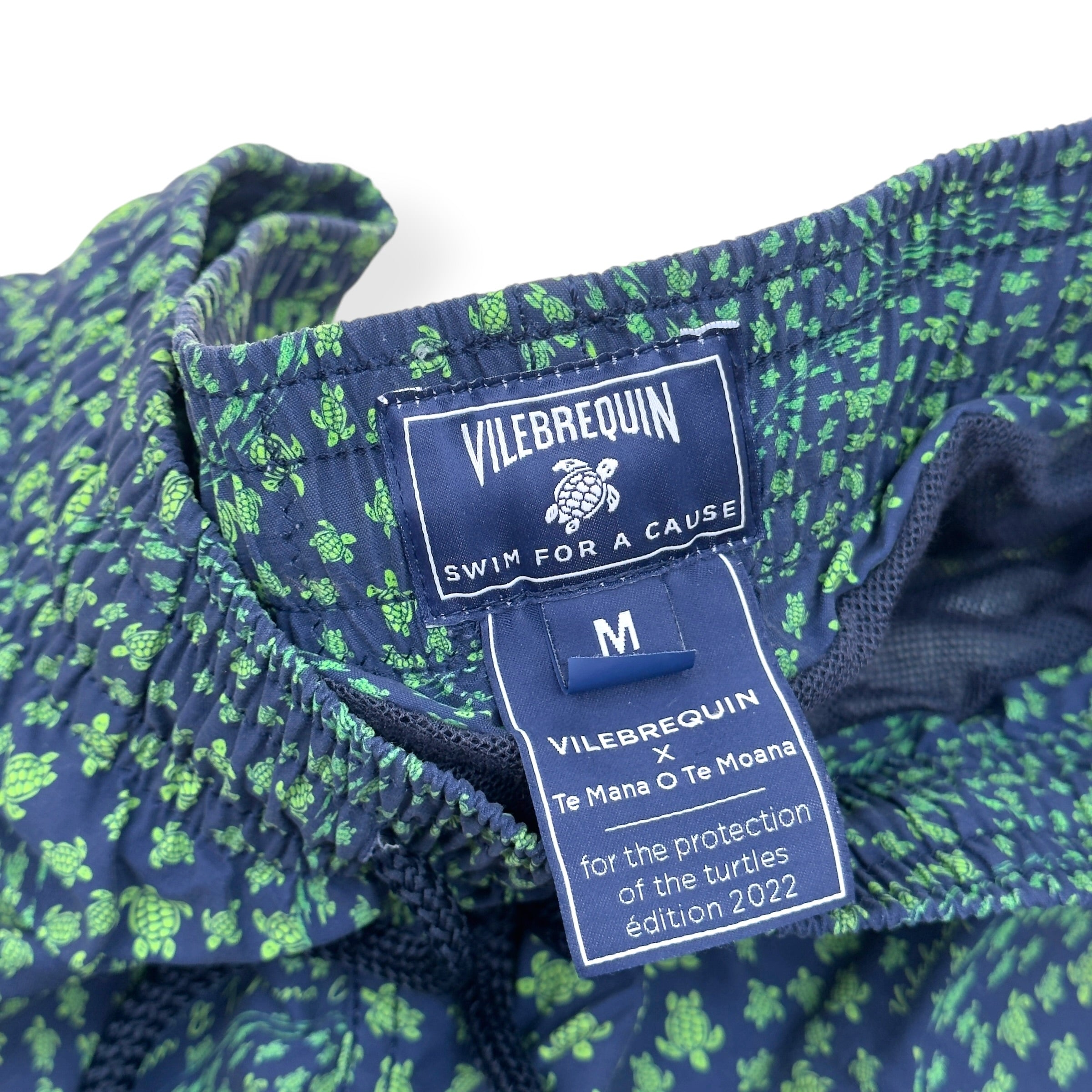 VILEBREQUIN X TE MANA O TE MOANA MOOREA SWIM SHORTS NAVY / GREEN M