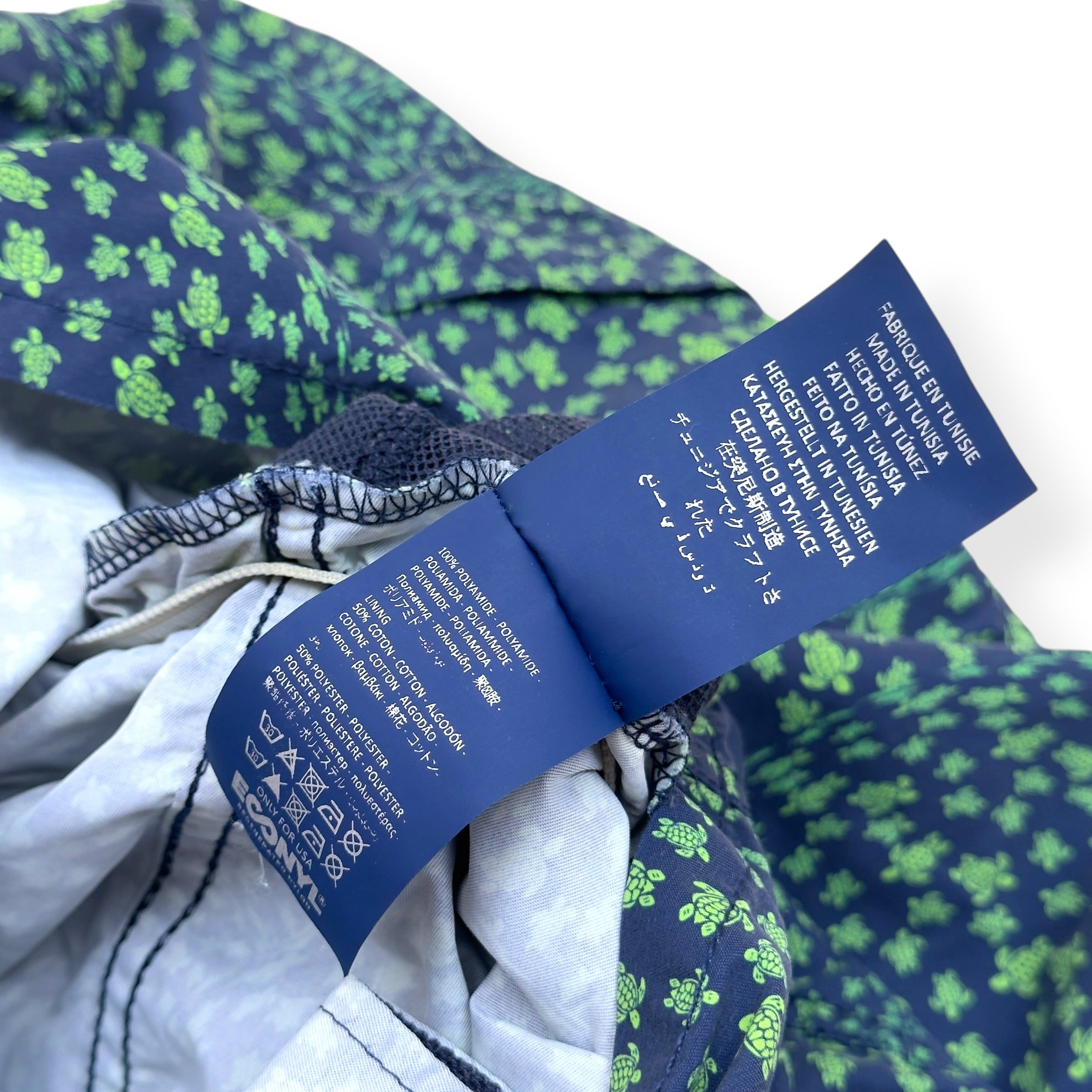 VILEBREQUIN X TE MANA O TE MOANA MOOREA SWIM SHORTS NAVY / GREEN M