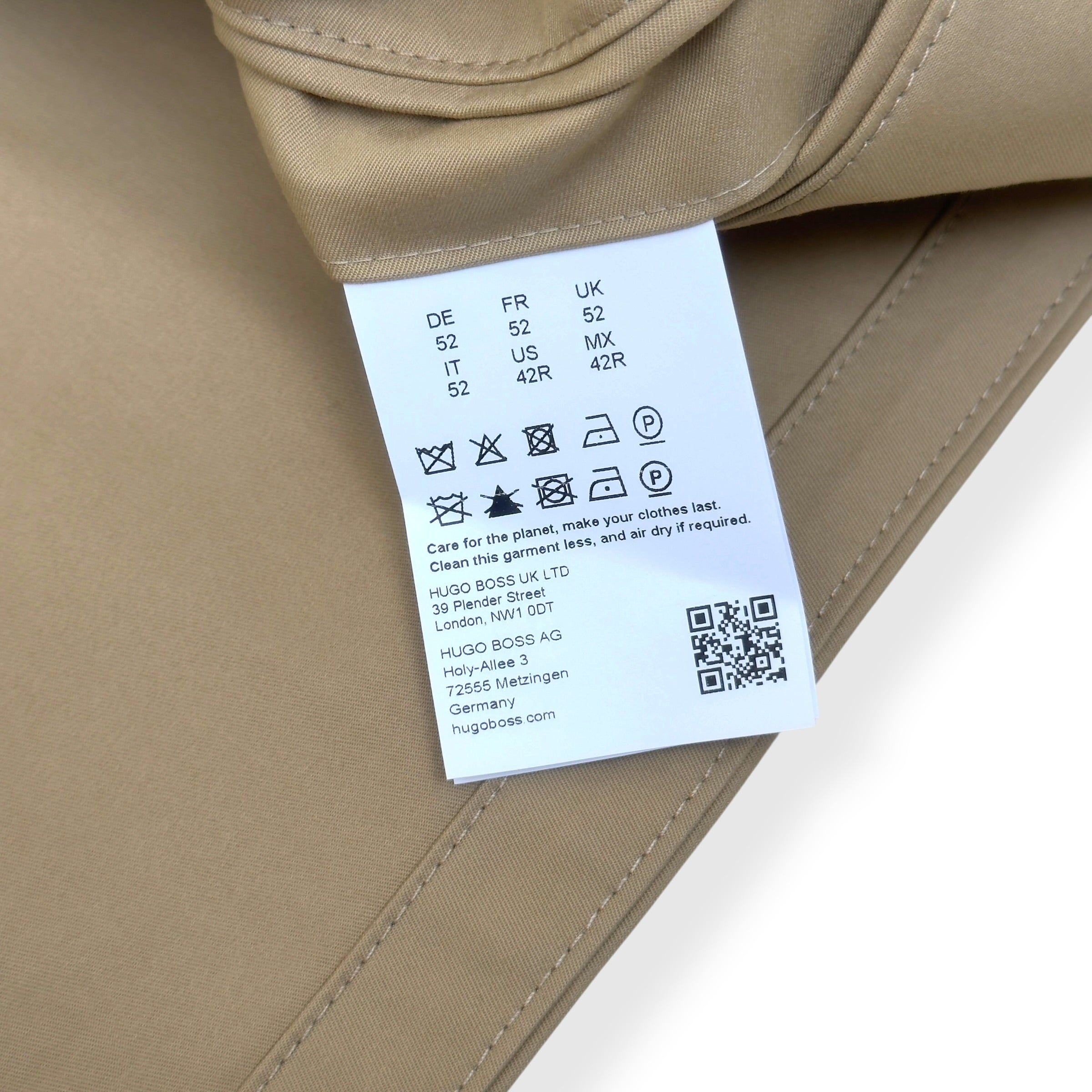 BECKHAM X BOSS COMANO ZIP JACKET BEIGE 52 / XL