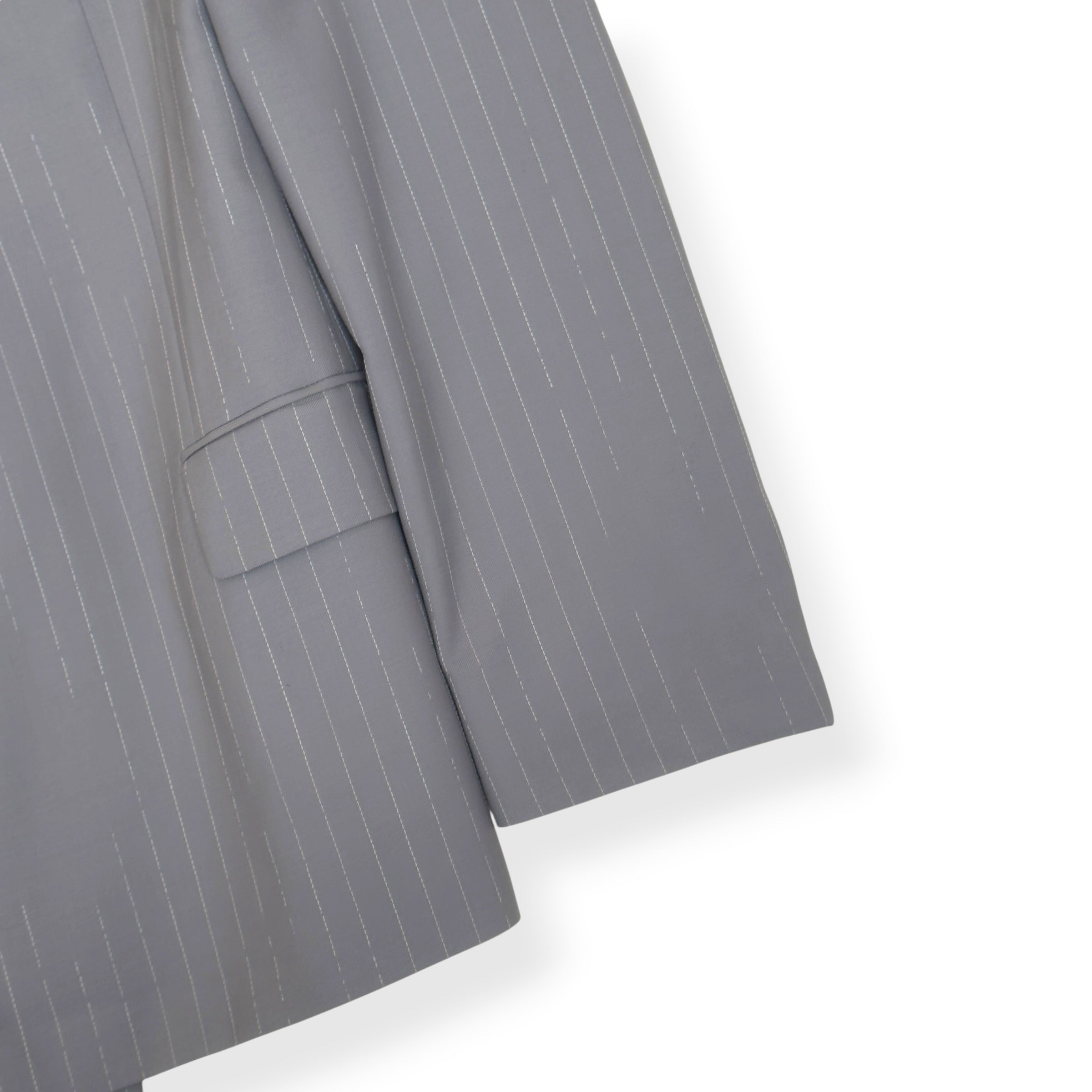 BOSS EDITORIAL PINSTRIPE DOUBLE BREASTED BLAZER GREY 54 / XL