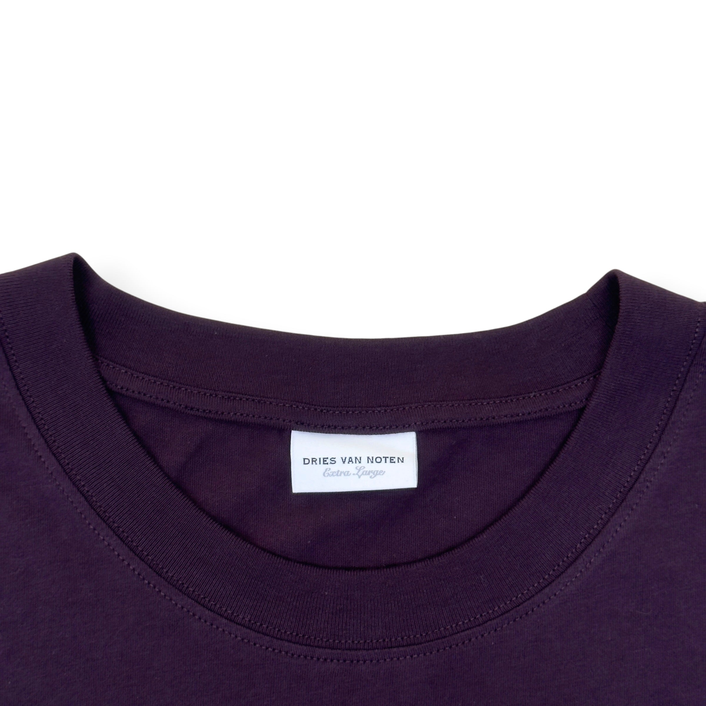 DRIES VAN NOTEN LAYERED PRINT LONG SLEEVE T-SHIRT PURPLE XL