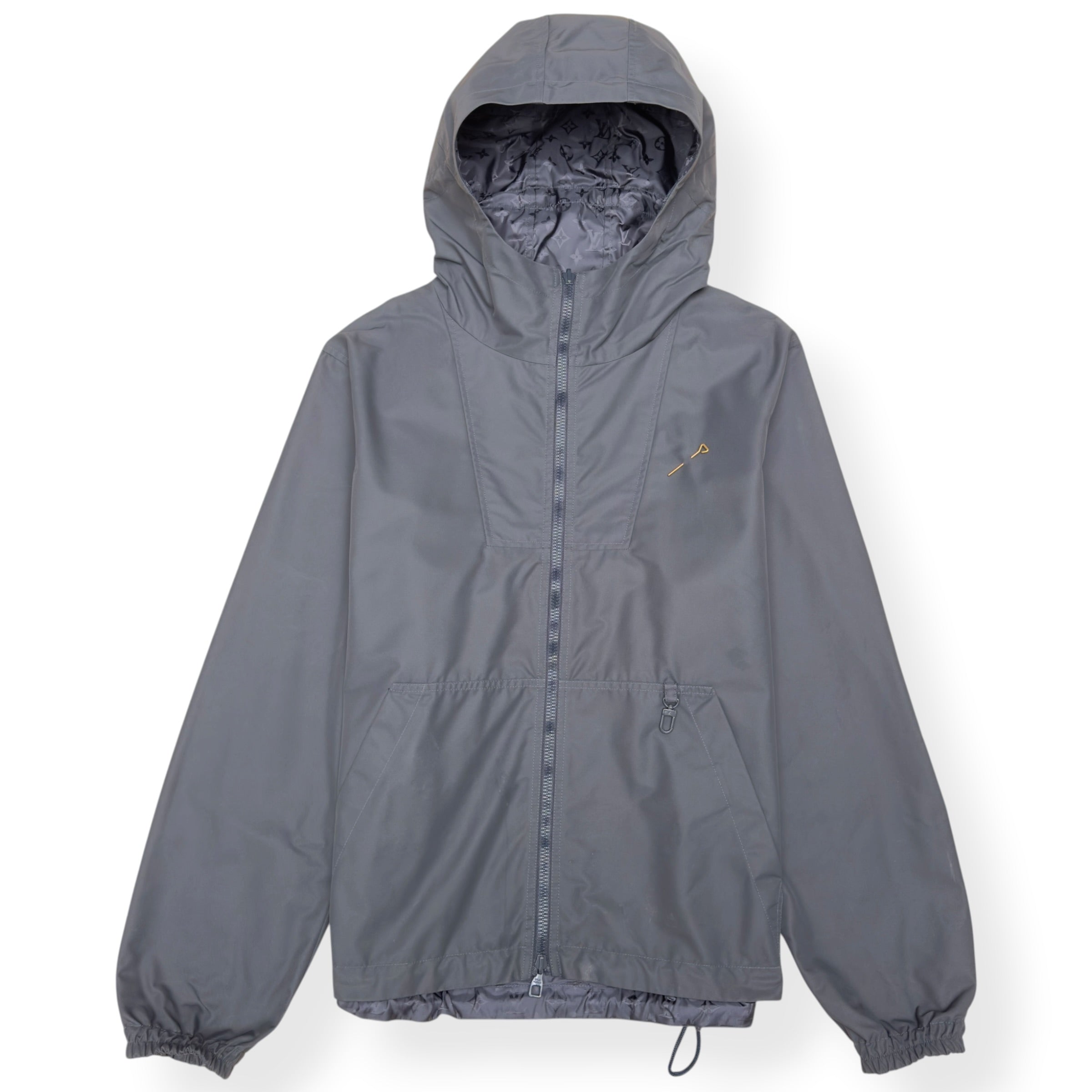 LOUIS VUITTON MONOGRAM REVERSIBLE WINDBREAKER JACKET BLACK / GREY 52 / L