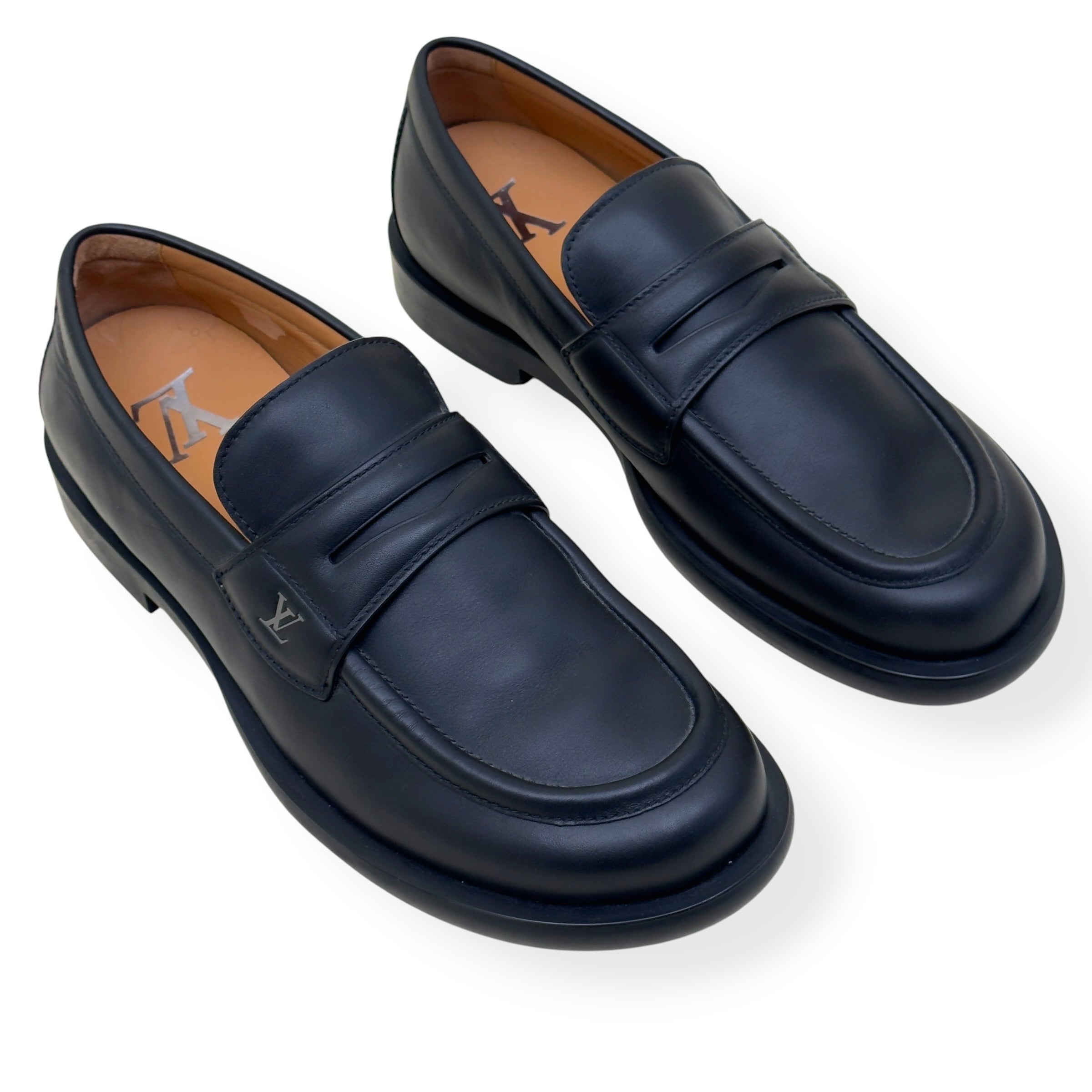 LOUIS VUITTON DANDY LEATHER LOAFER BLACK UK10