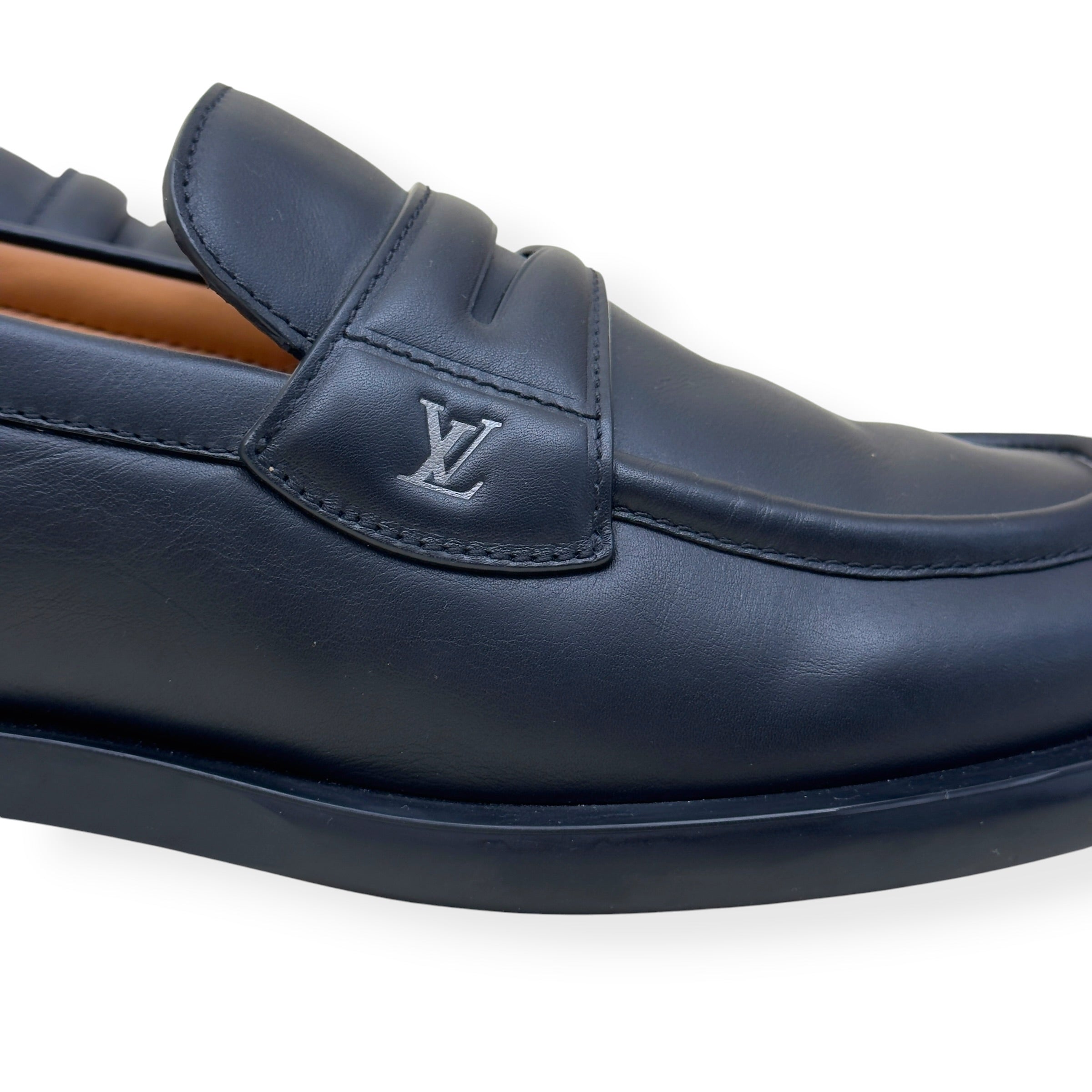LOUIS VUITTON DANDY LEATHER LOAFER BLACK UK10