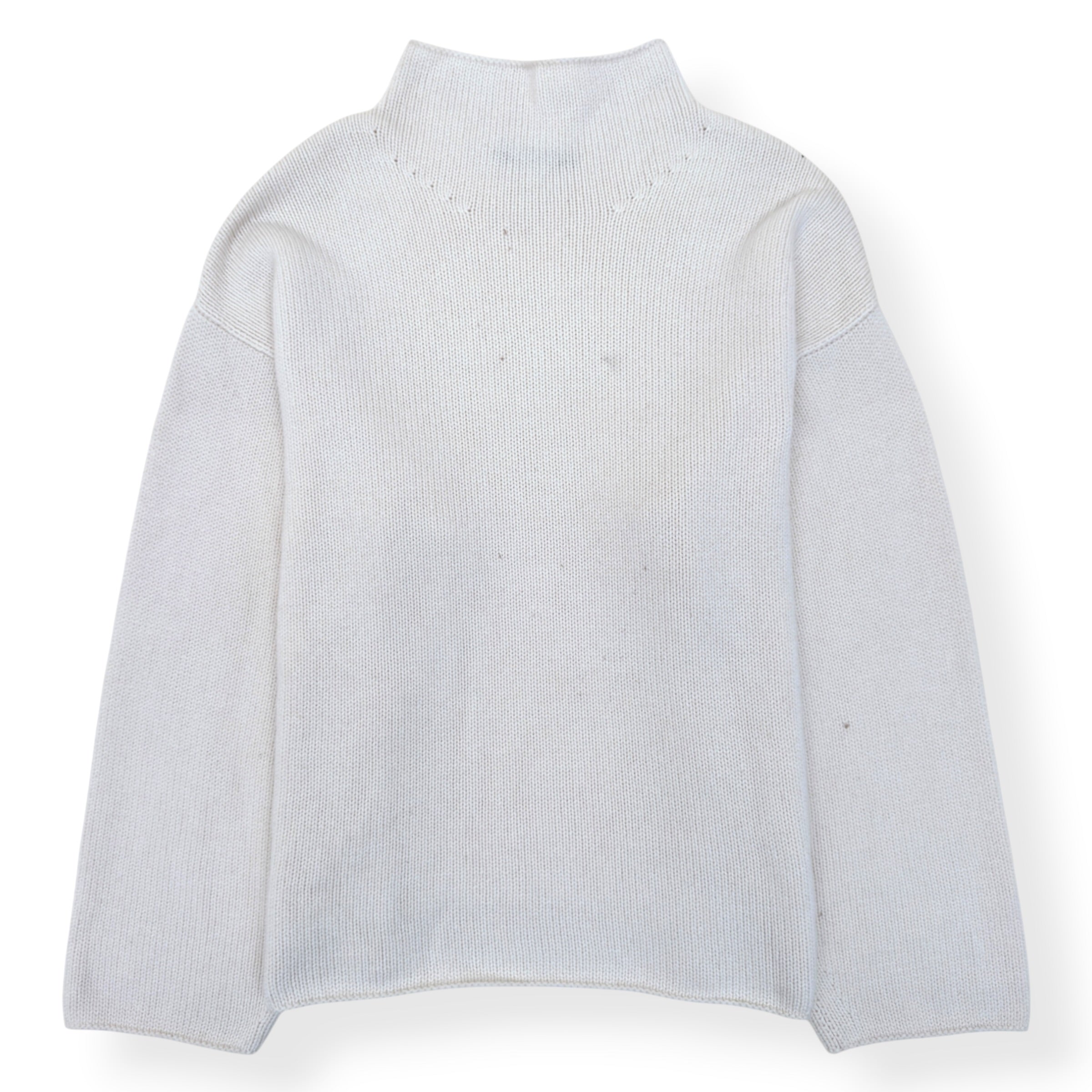 FEAR OF GOD MOCK NECK KNIT SWEATER CREAM XL