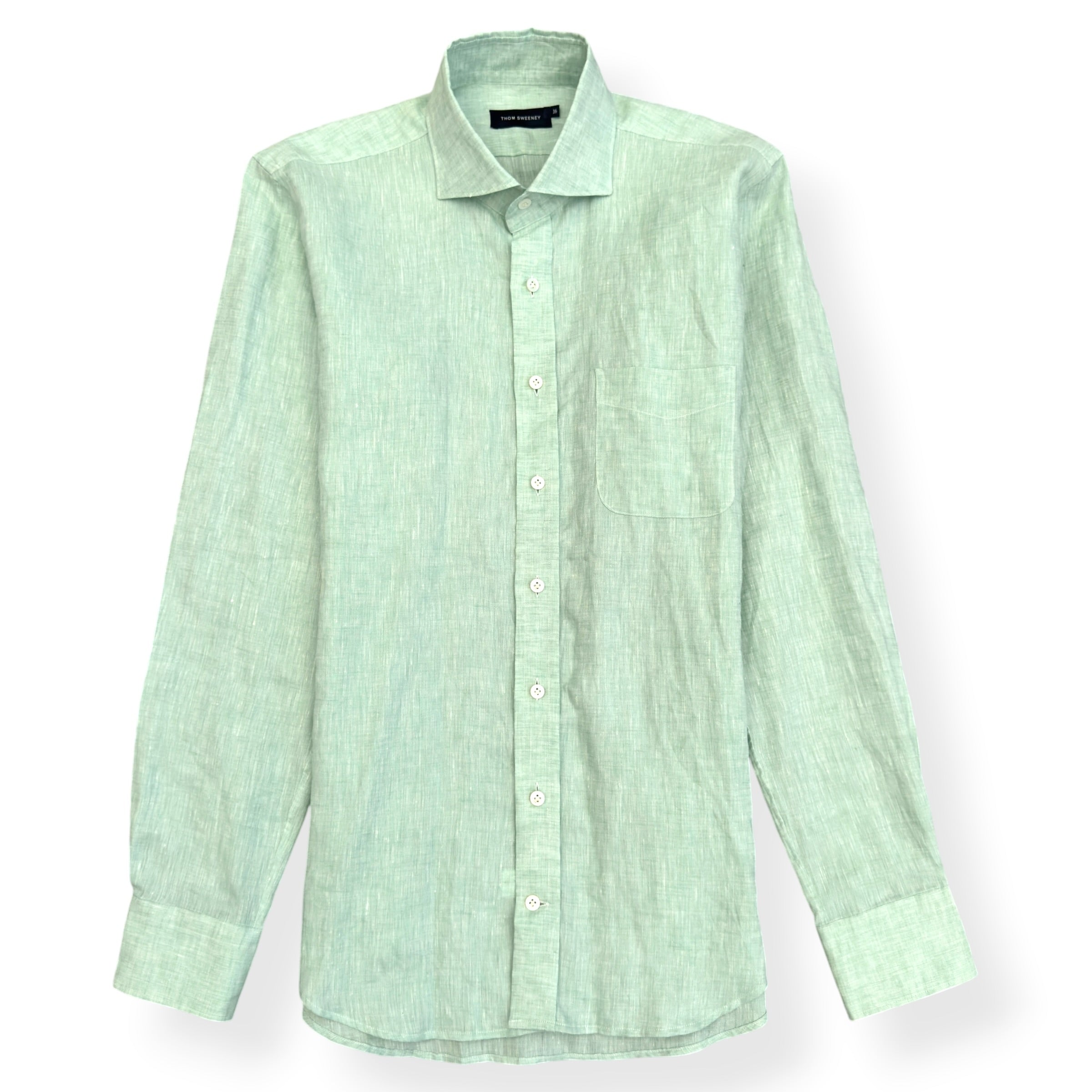 THOM SWEENEY LINEN SHIRT MINT 16 / L