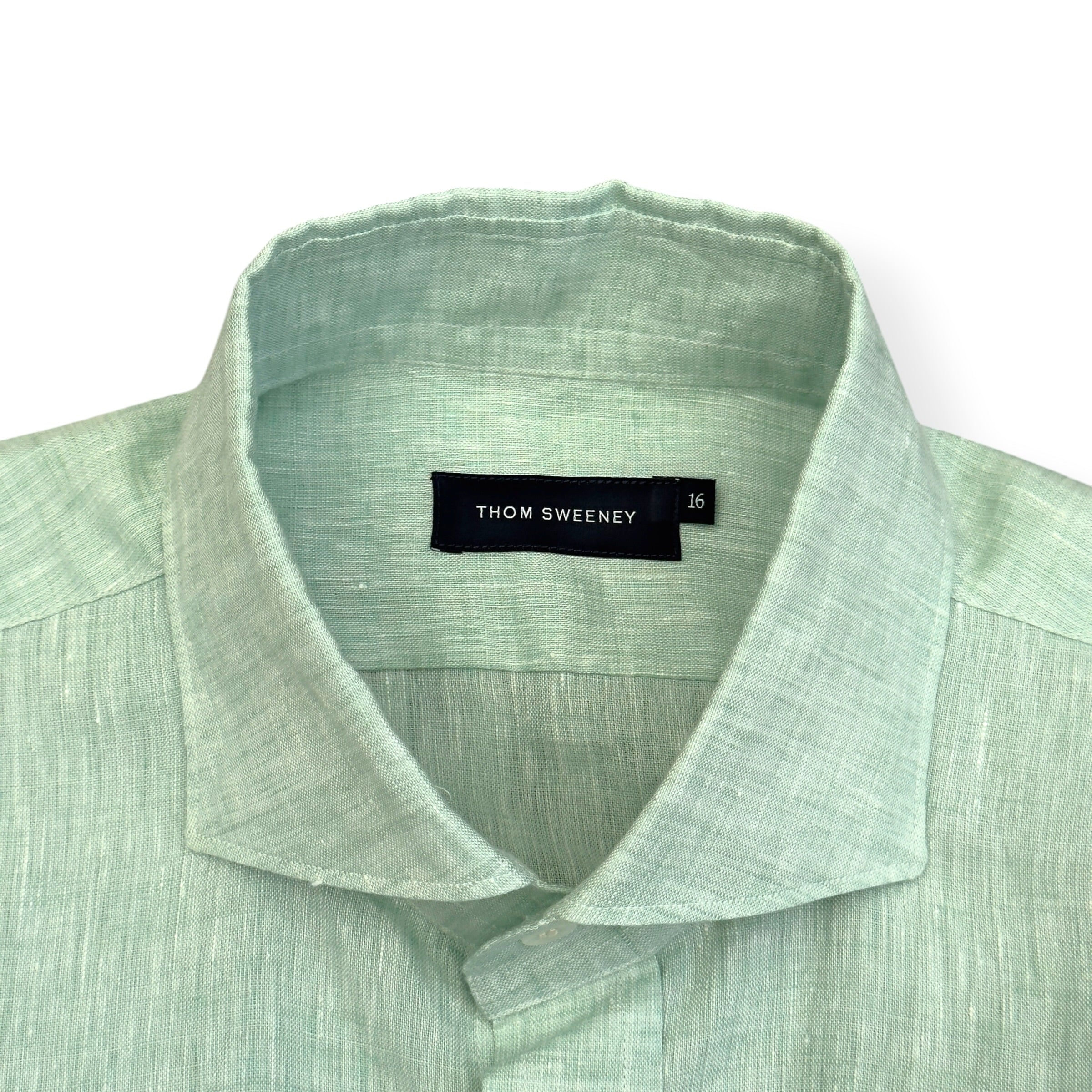 THOM SWEENEY LINEN SHIRT MINT 16 / L