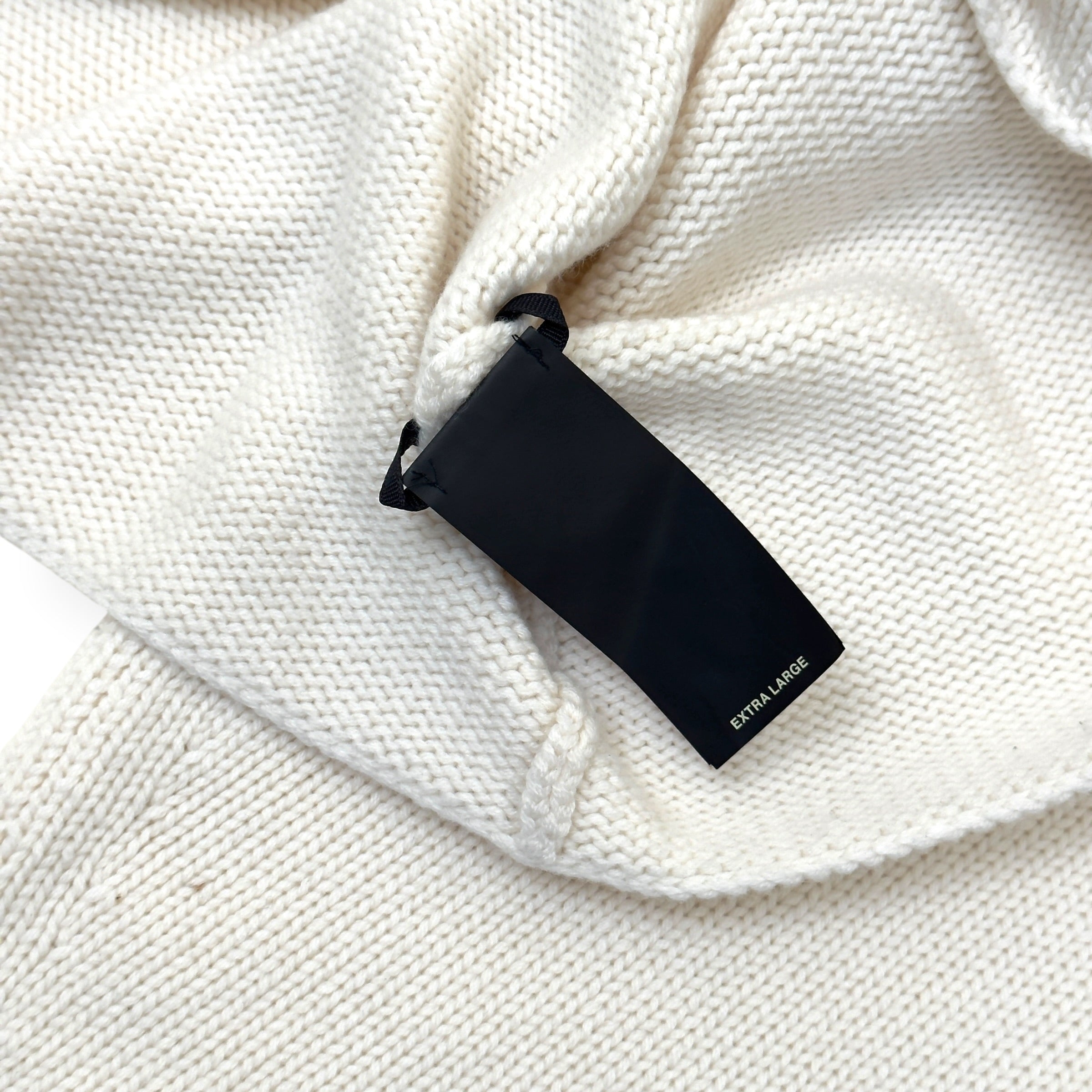 FEAR OF GOD MOCK NECK KNIT SWEATER CREAM XL