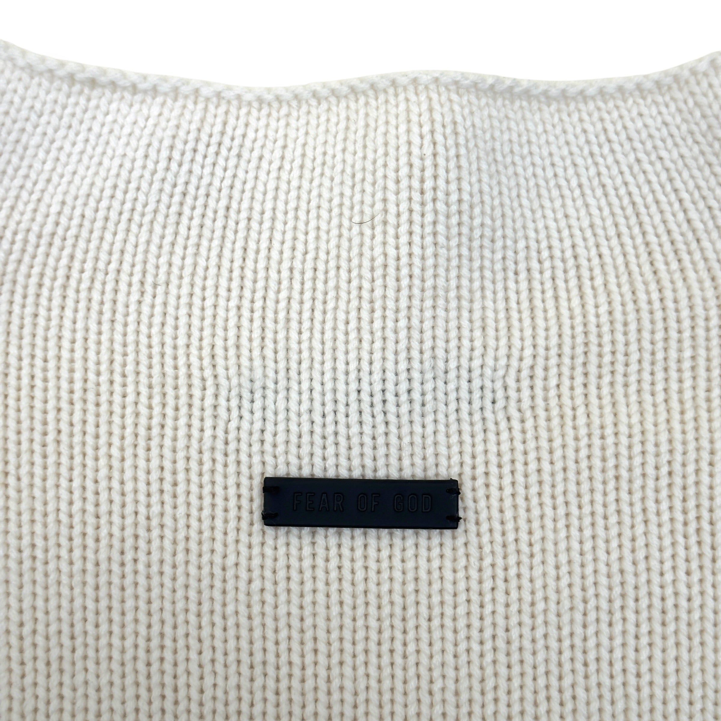FEAR OF GOD MOCK NECK KNIT SWEATER CREAM XL