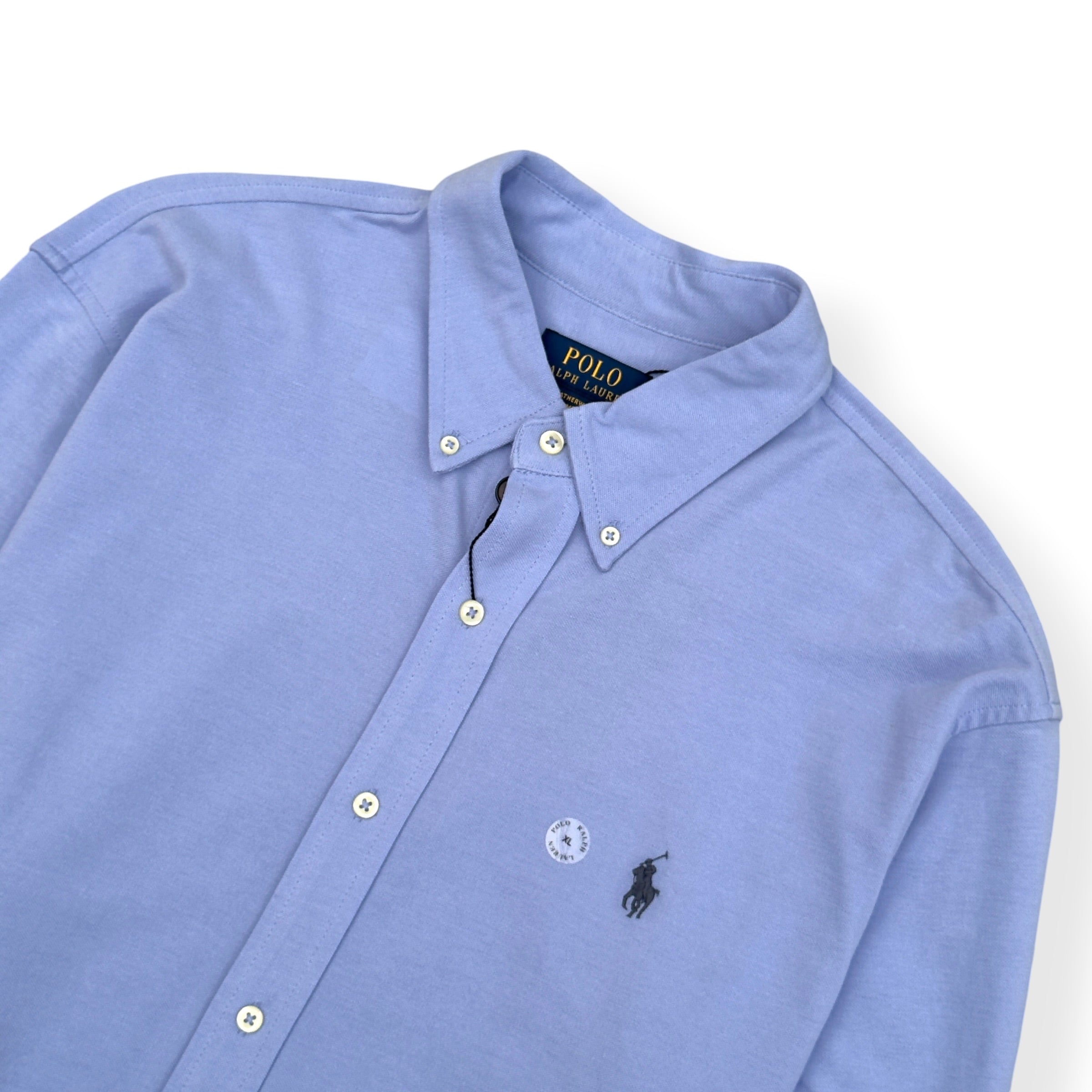 POLO RALPH LAUREN FEATHERWEIGHT MESH SHIRT BLUE XL