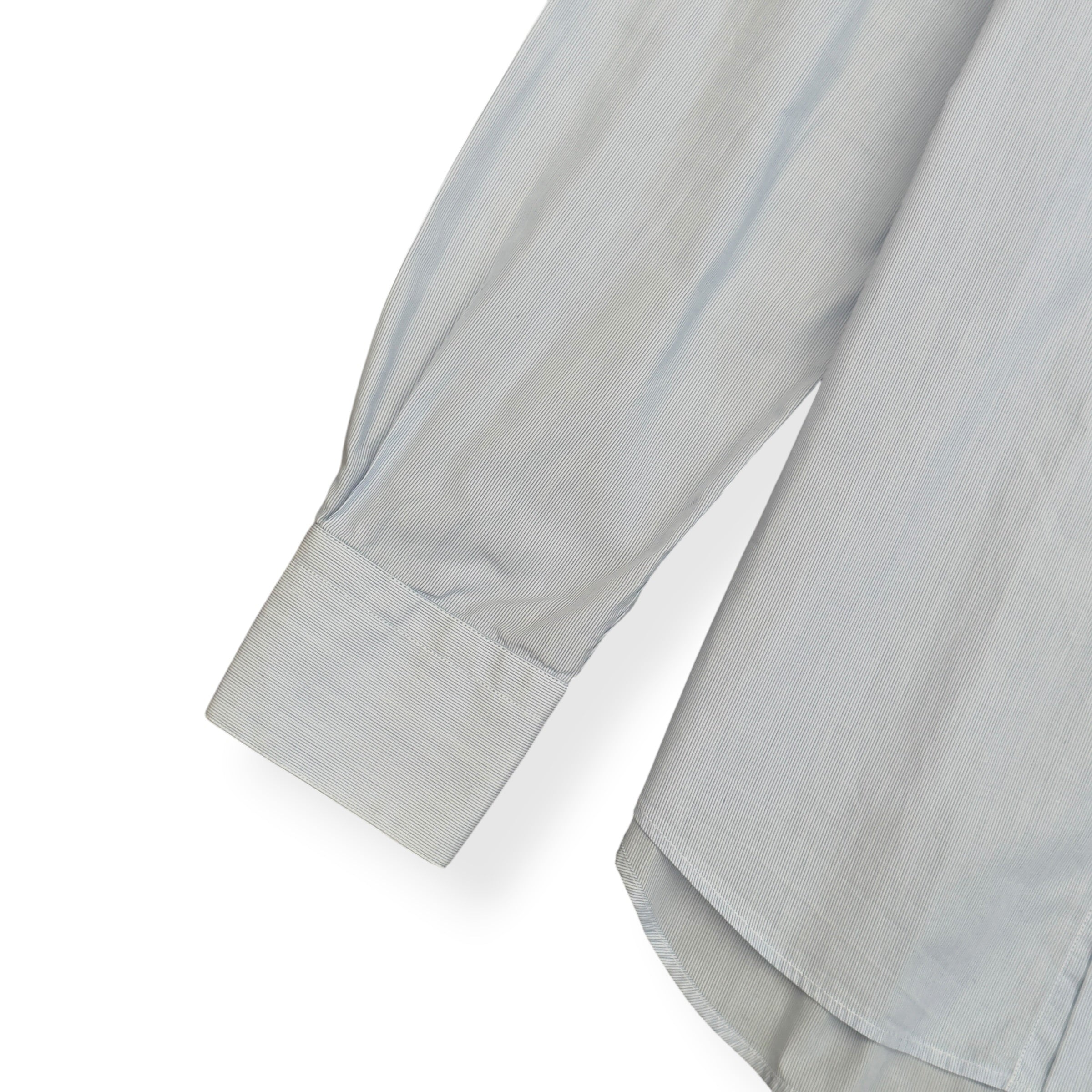 LANVIN STRIPED COTTON SHIRT BLUE 15.5 / M