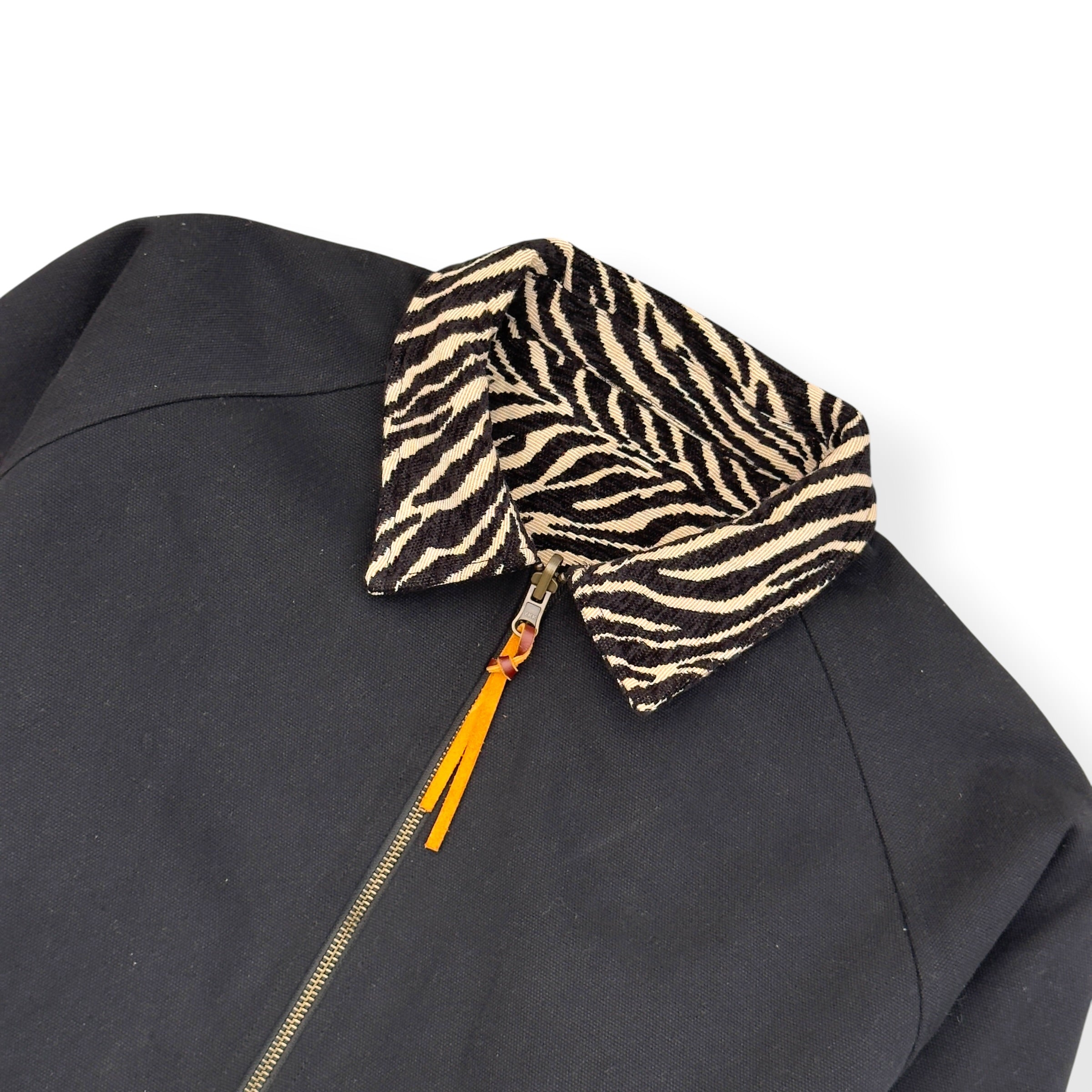 HONOR THE GIFT REVERSIBLE ZEBRA WORK JACKET BLACK M