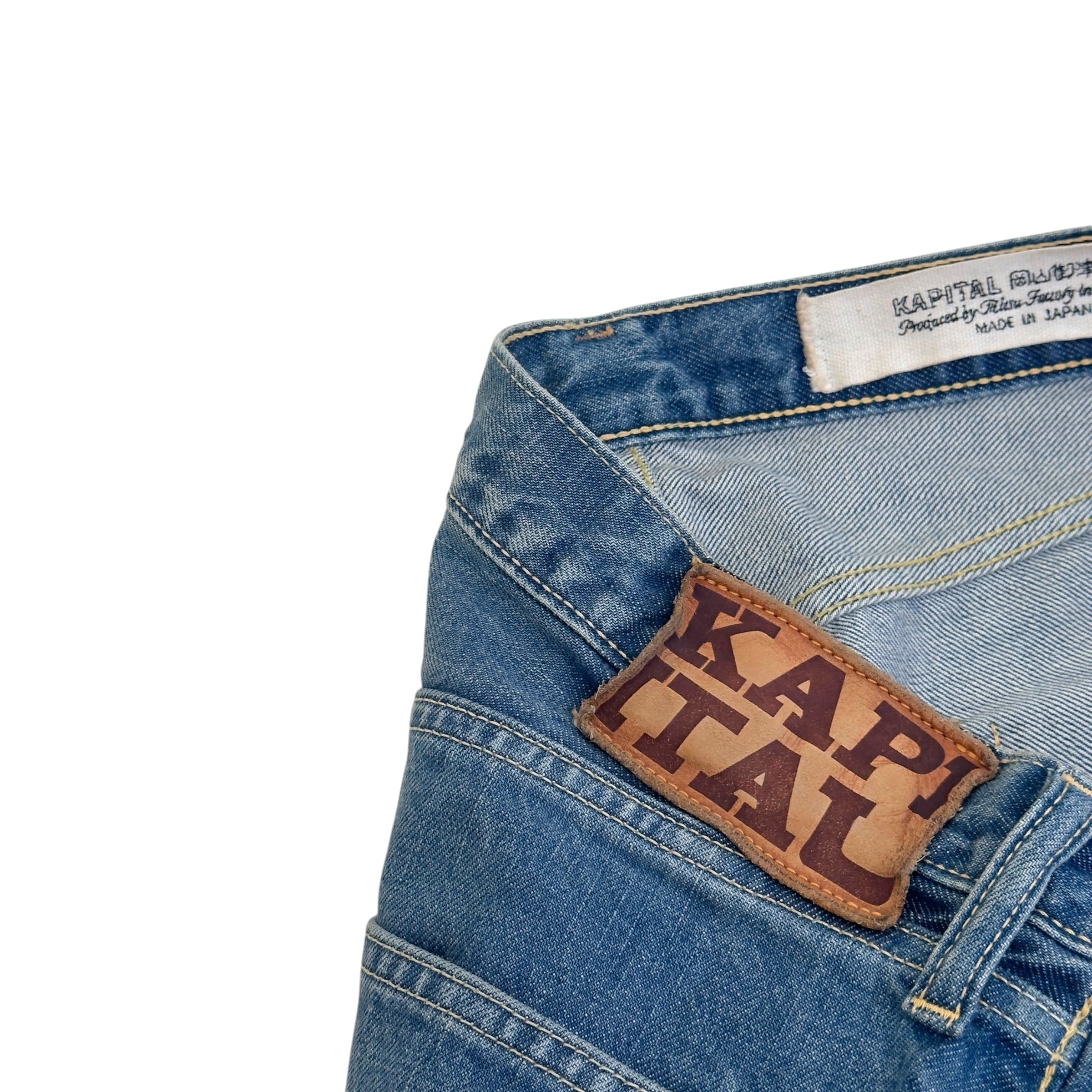 KAPITAL MONKEY CISCO JEWEL EMBELLISHED JEANS BLUE 34 / L